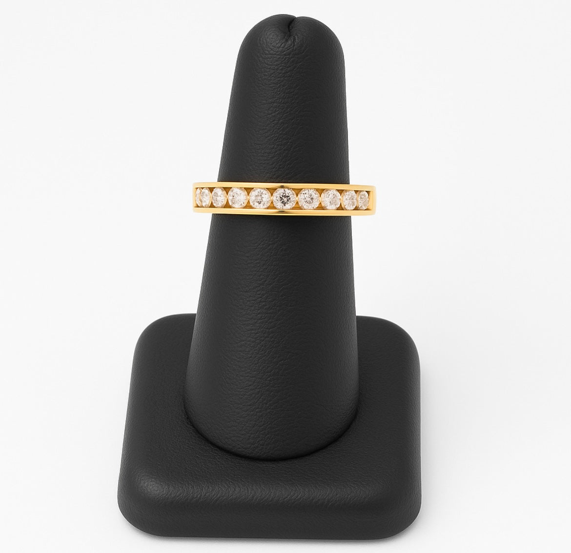 Channel Set Diamond Ring - 16 Diamonds (1.10cts) in 14KT Yellow Gold