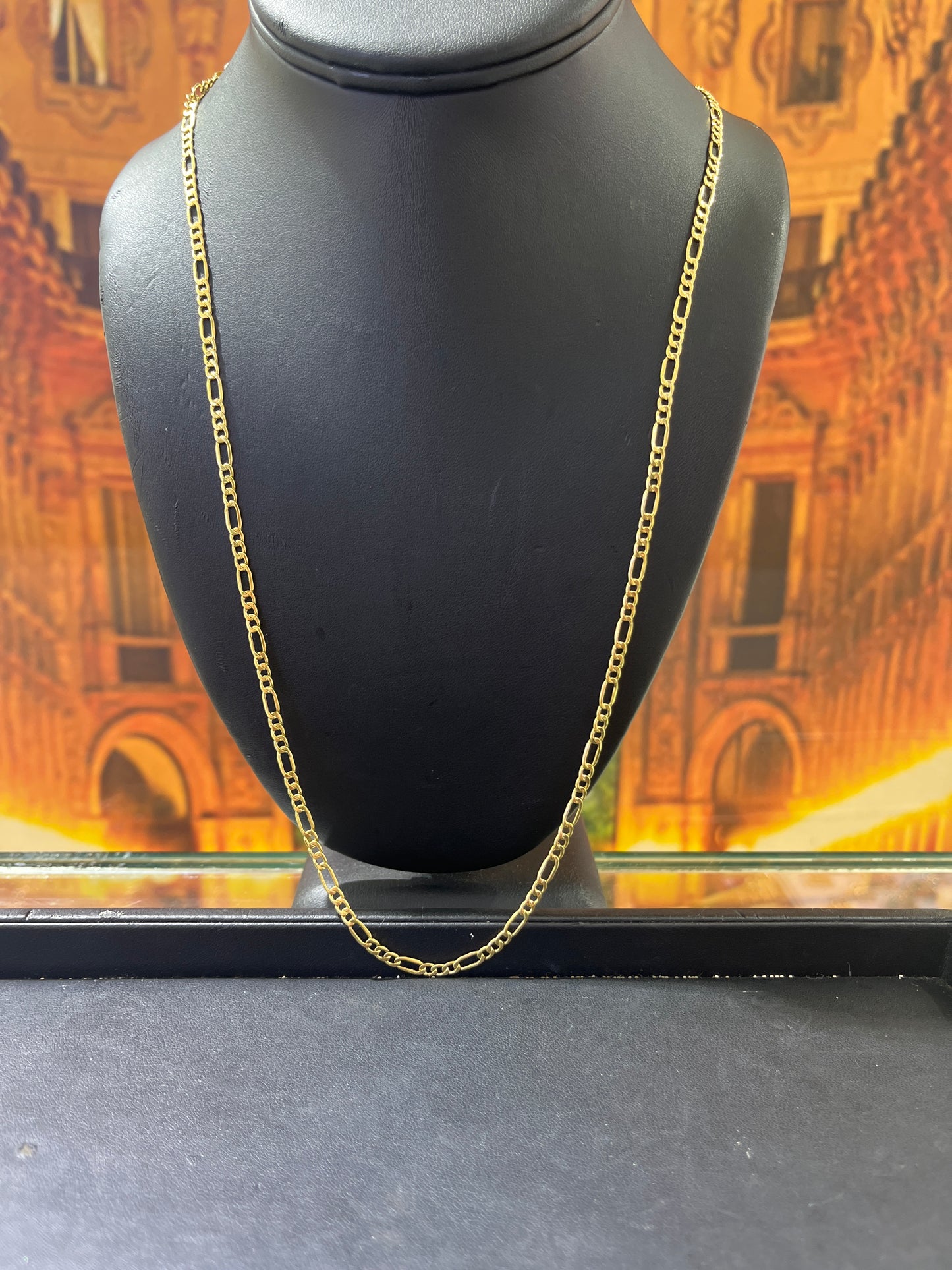 14KT Gold Chain - 3.5mm Figaro Design