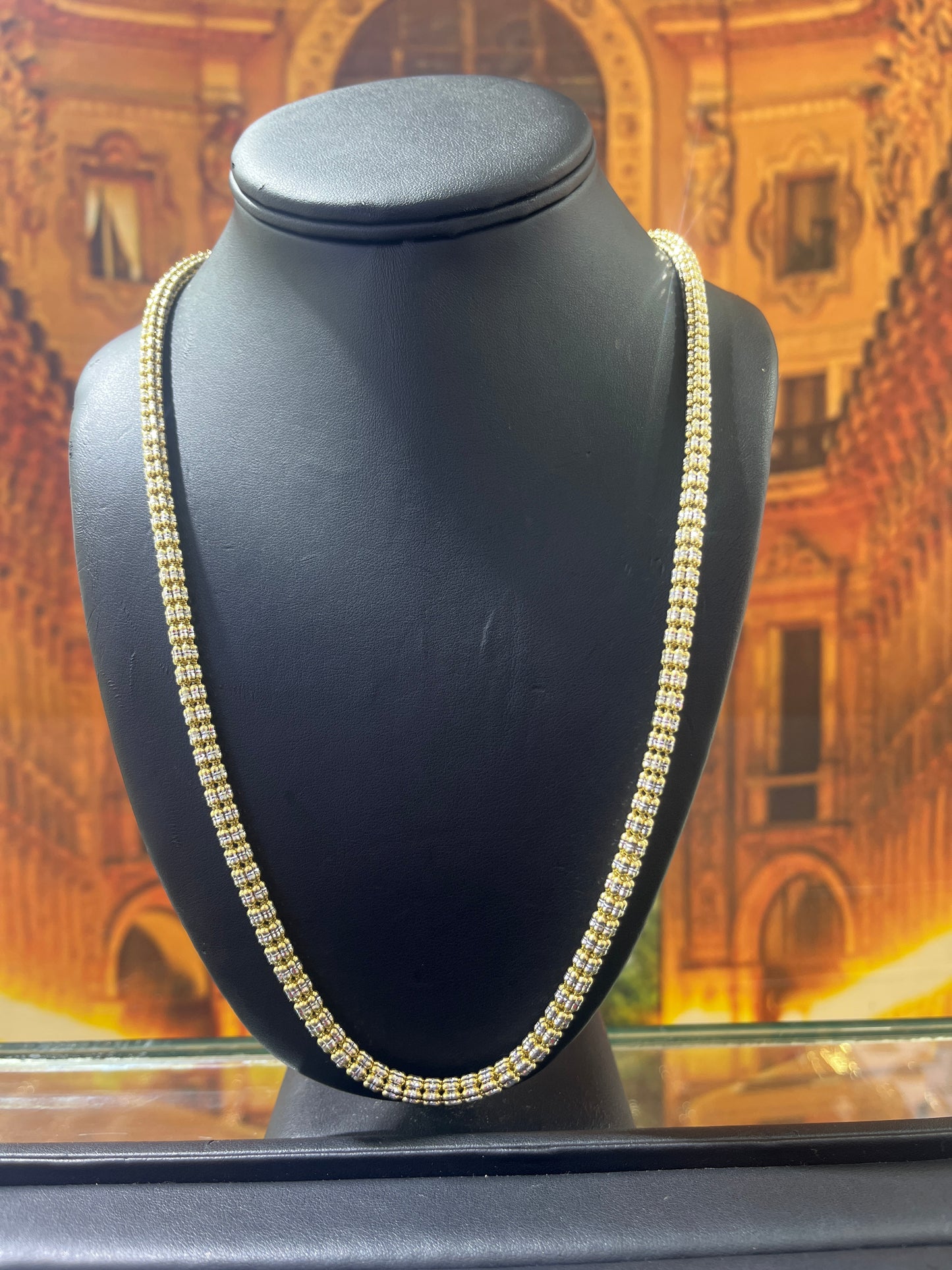 14KT Gold Chain - 4.5mm Ice Design