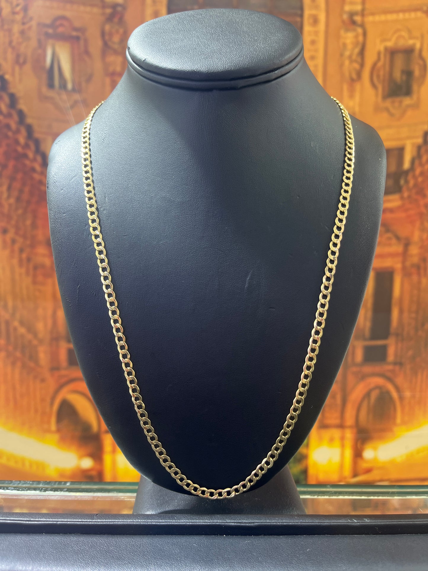 14KT Gold Chain - 4.8mm Cuban Design