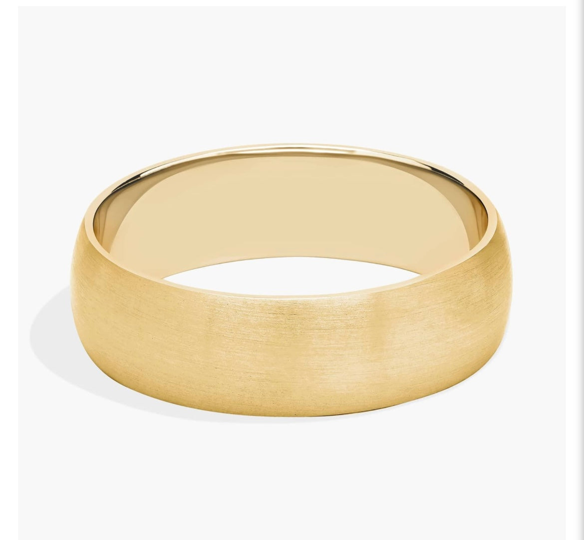 14KT Gold Ring - Wedding Band 6mm