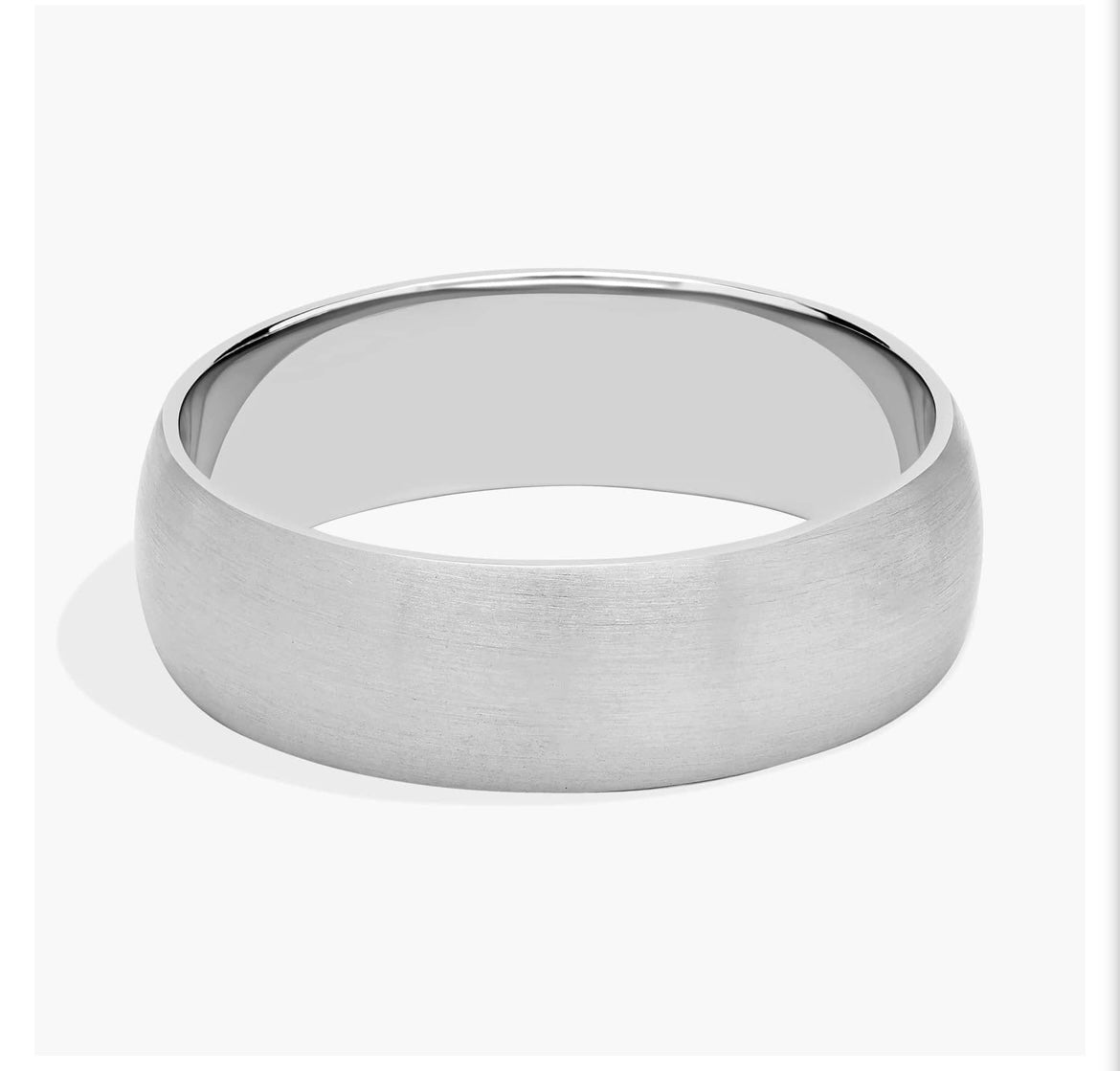 14KT White Gold Ring - Wedding Band 6mm