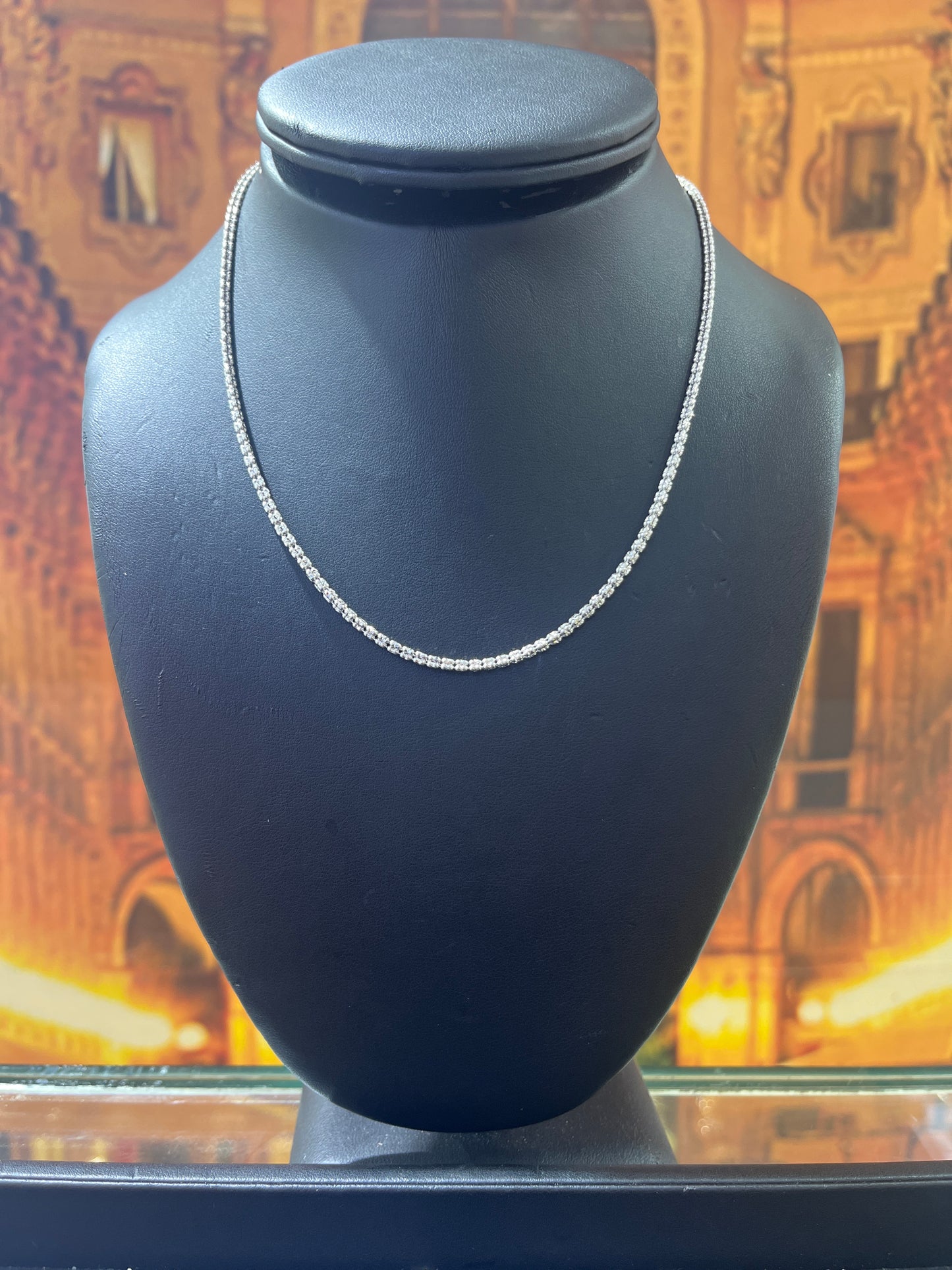 14KT Gold Chain - Ice Design 2.6mm White Gold