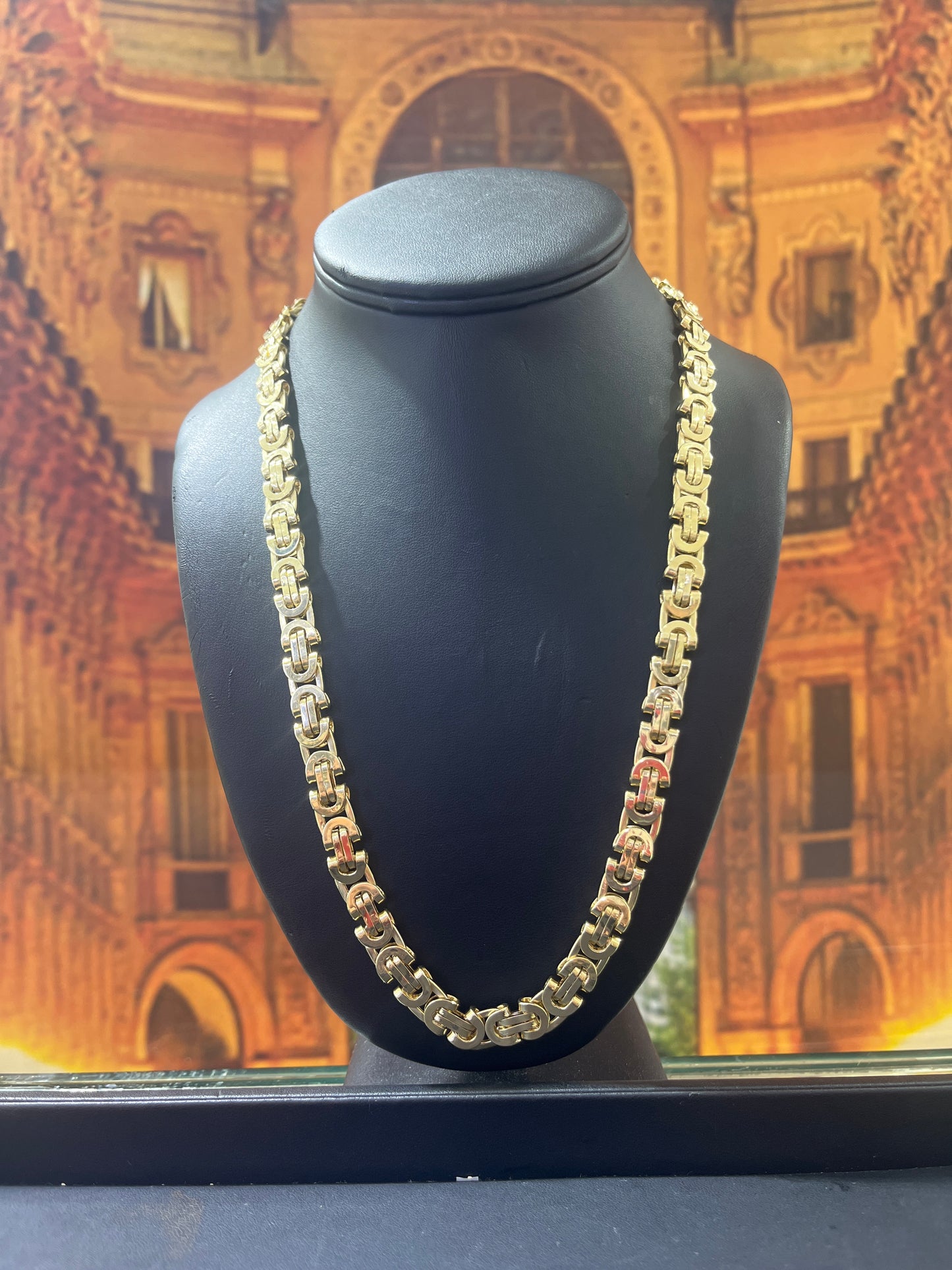 14KT Gold Chain - Flat King’s Design 8.5mm