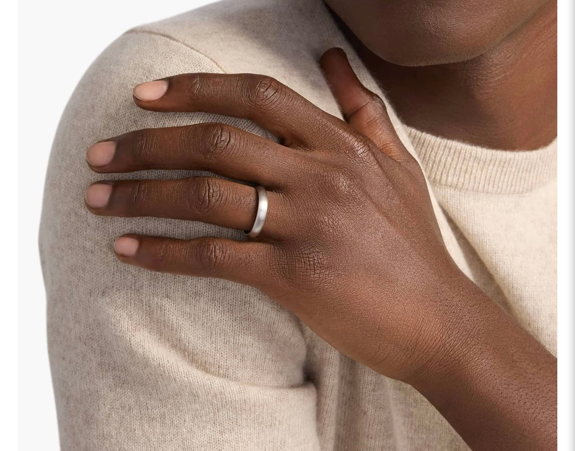 14KT White Gold Ring - Wedding Band 4mm