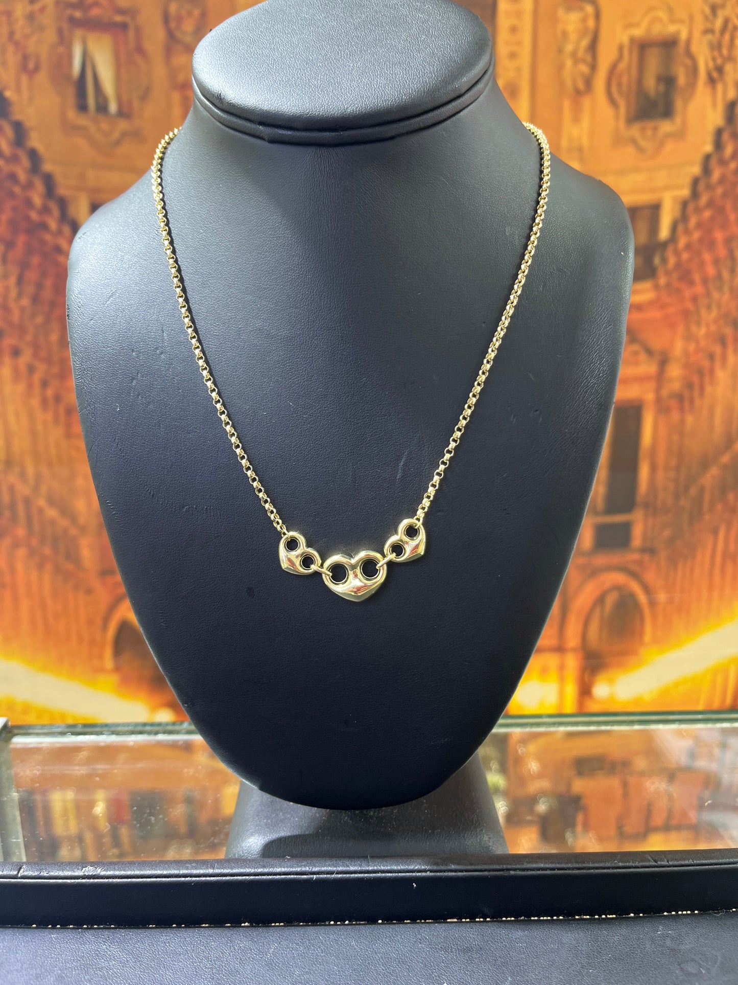 14KT Gold Chain - Heart Gucci Design