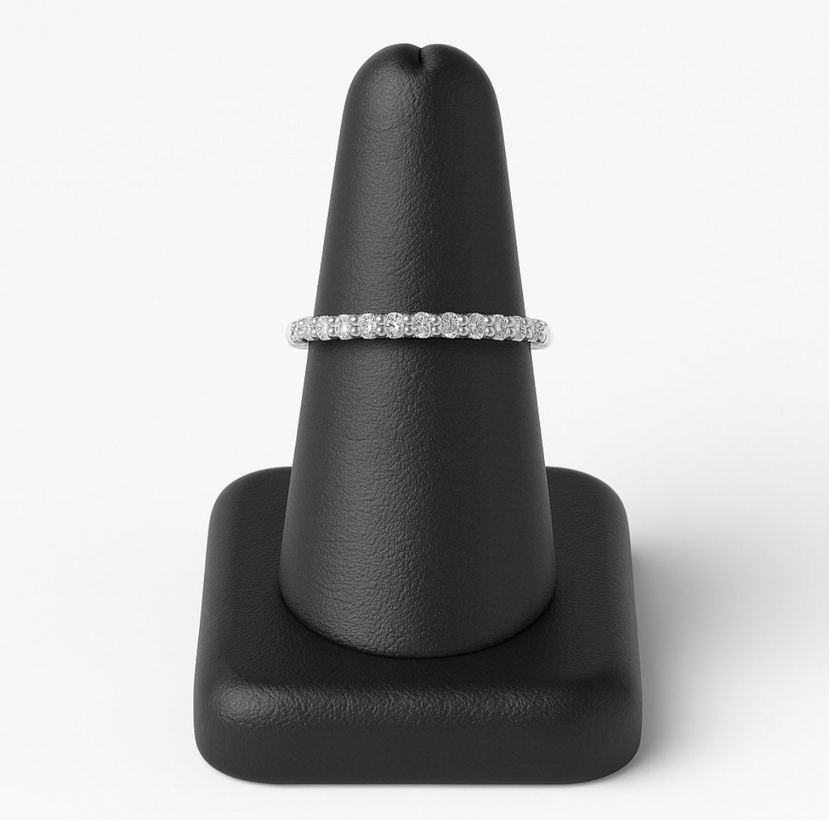 Diamond Ring - Wedding Band 25 Diamonds (0.40cts) 3/4 Way Around. 14KT White Gold