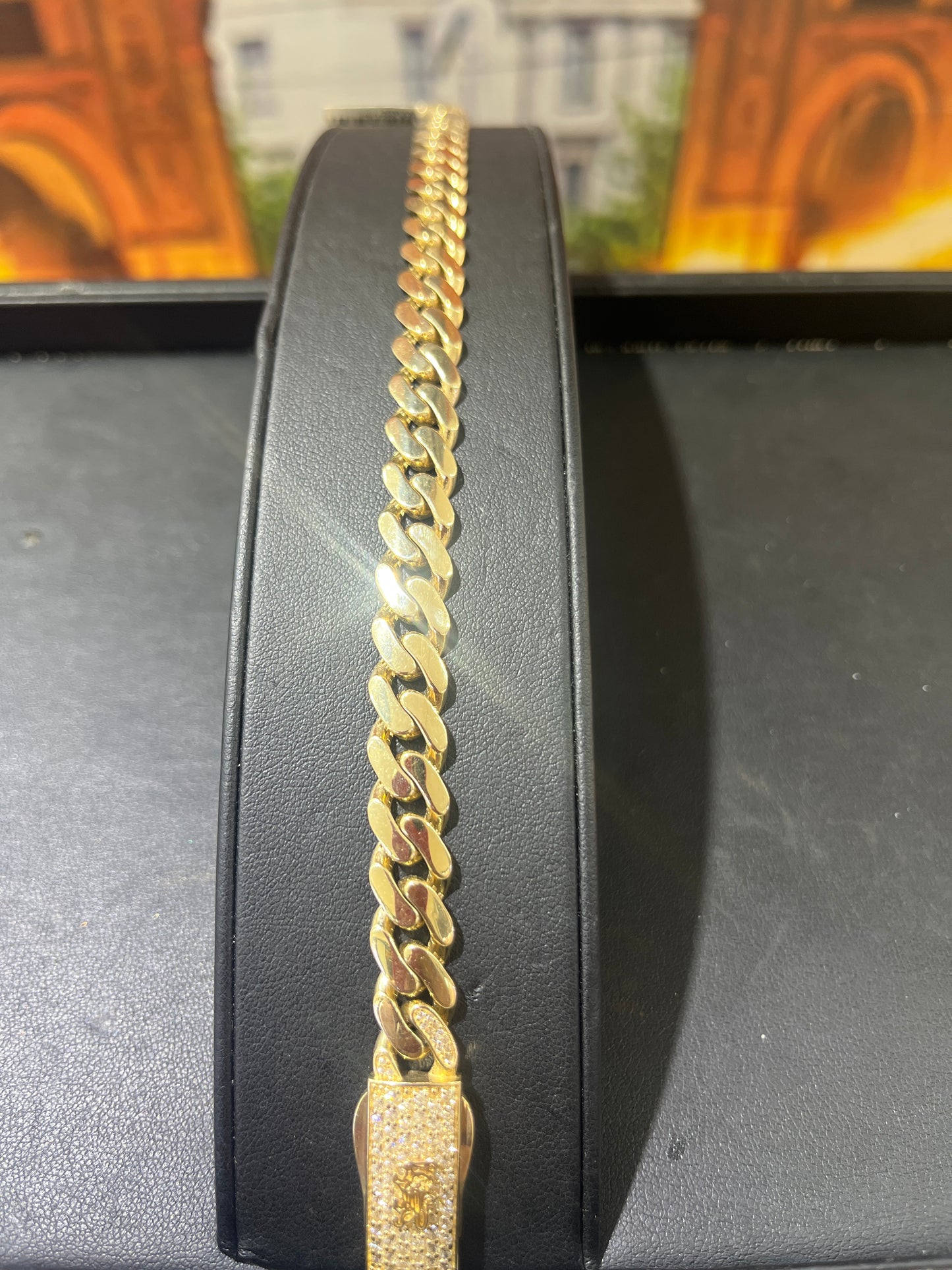 14KT Gold Bracelet - 9mm Cuban Design