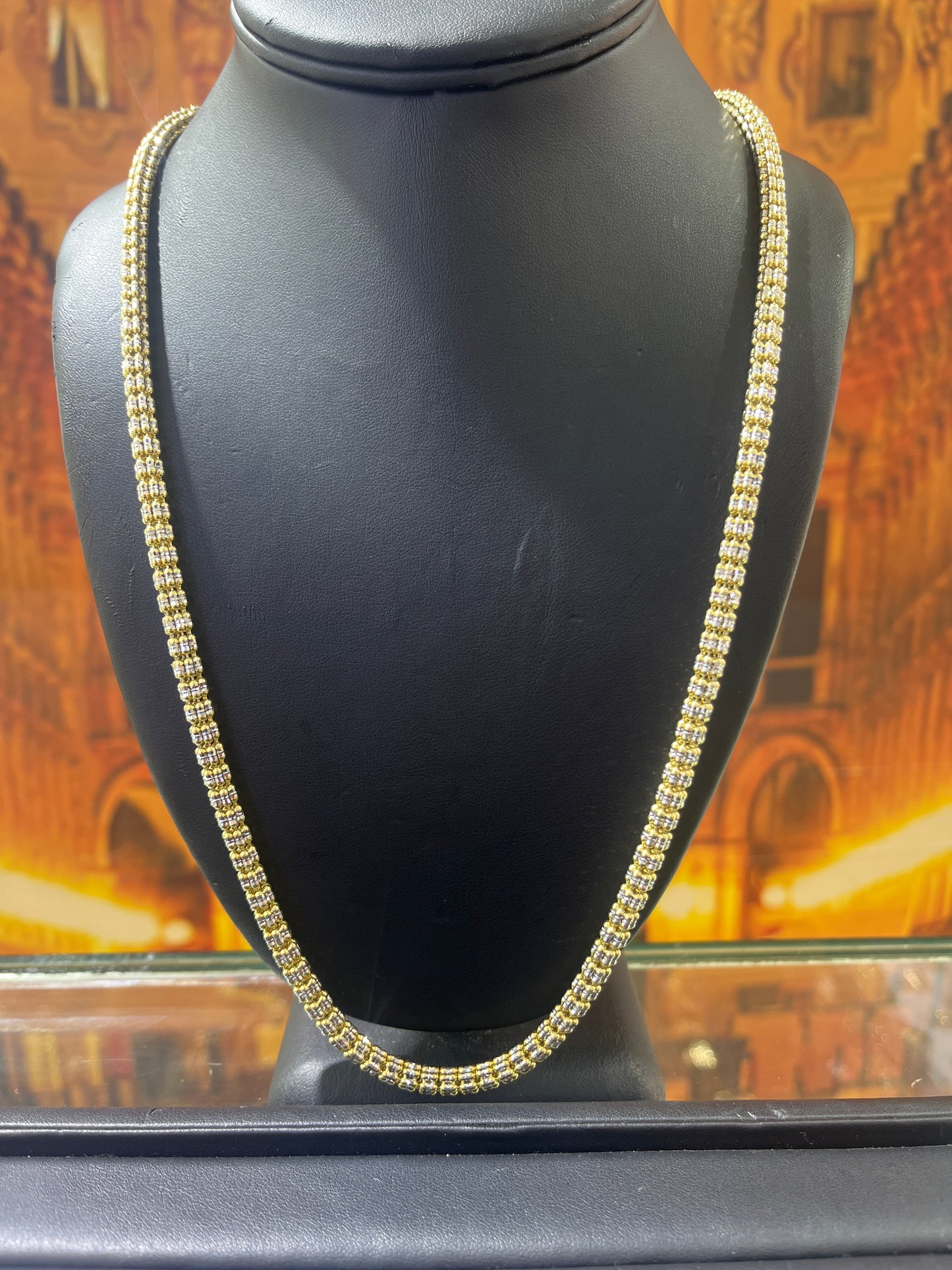 14KT Gold Chain - 4.5mm Ice Design