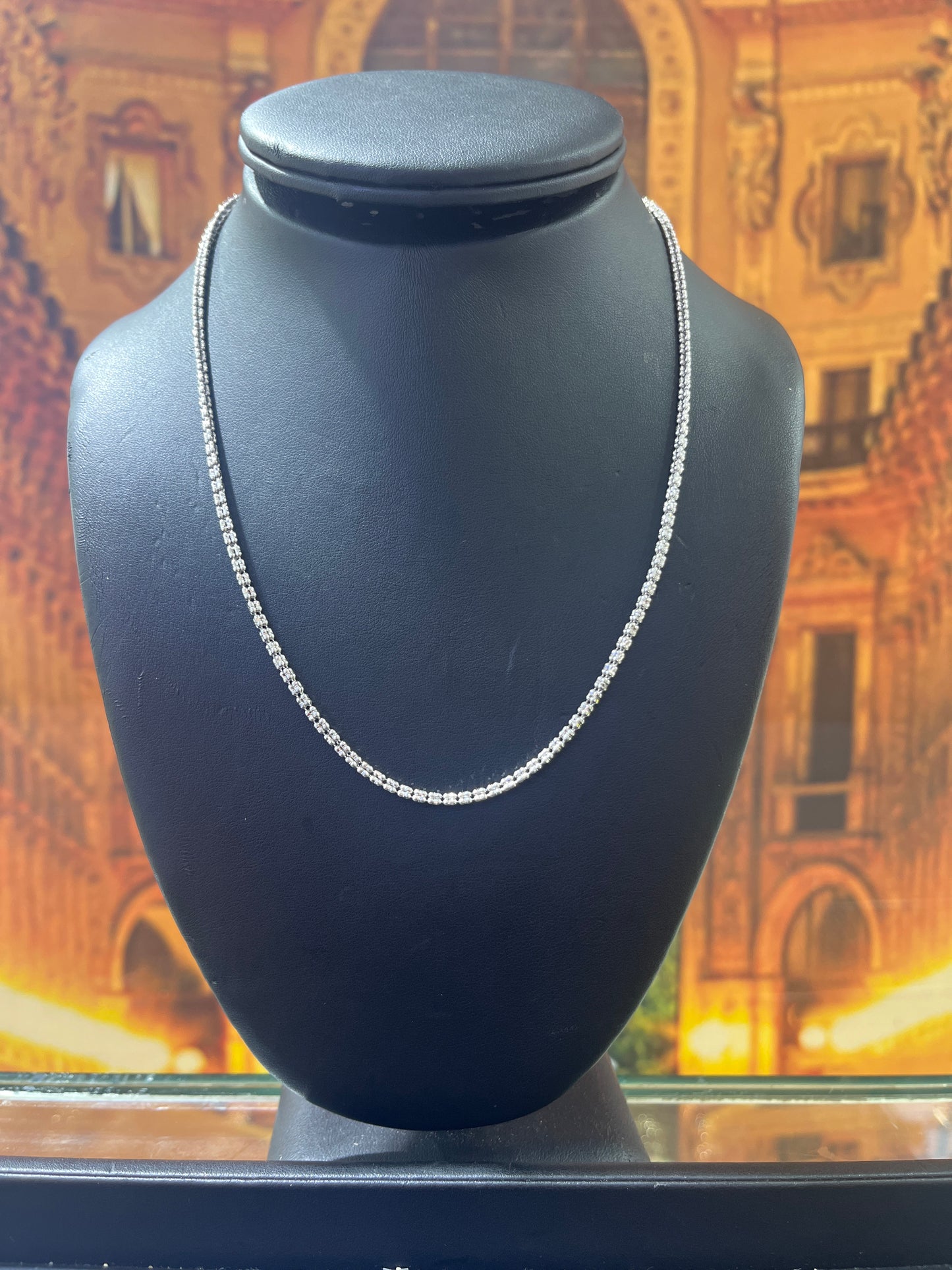 14KT Gold Chain - Ice Design 2.6mm White Gold