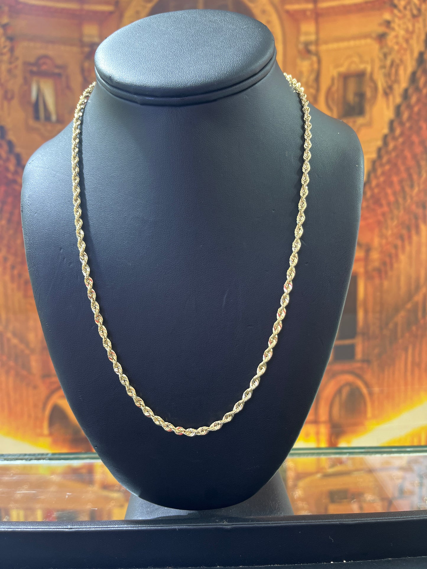 14KT Gold Chain - Rope Design 3.5mm