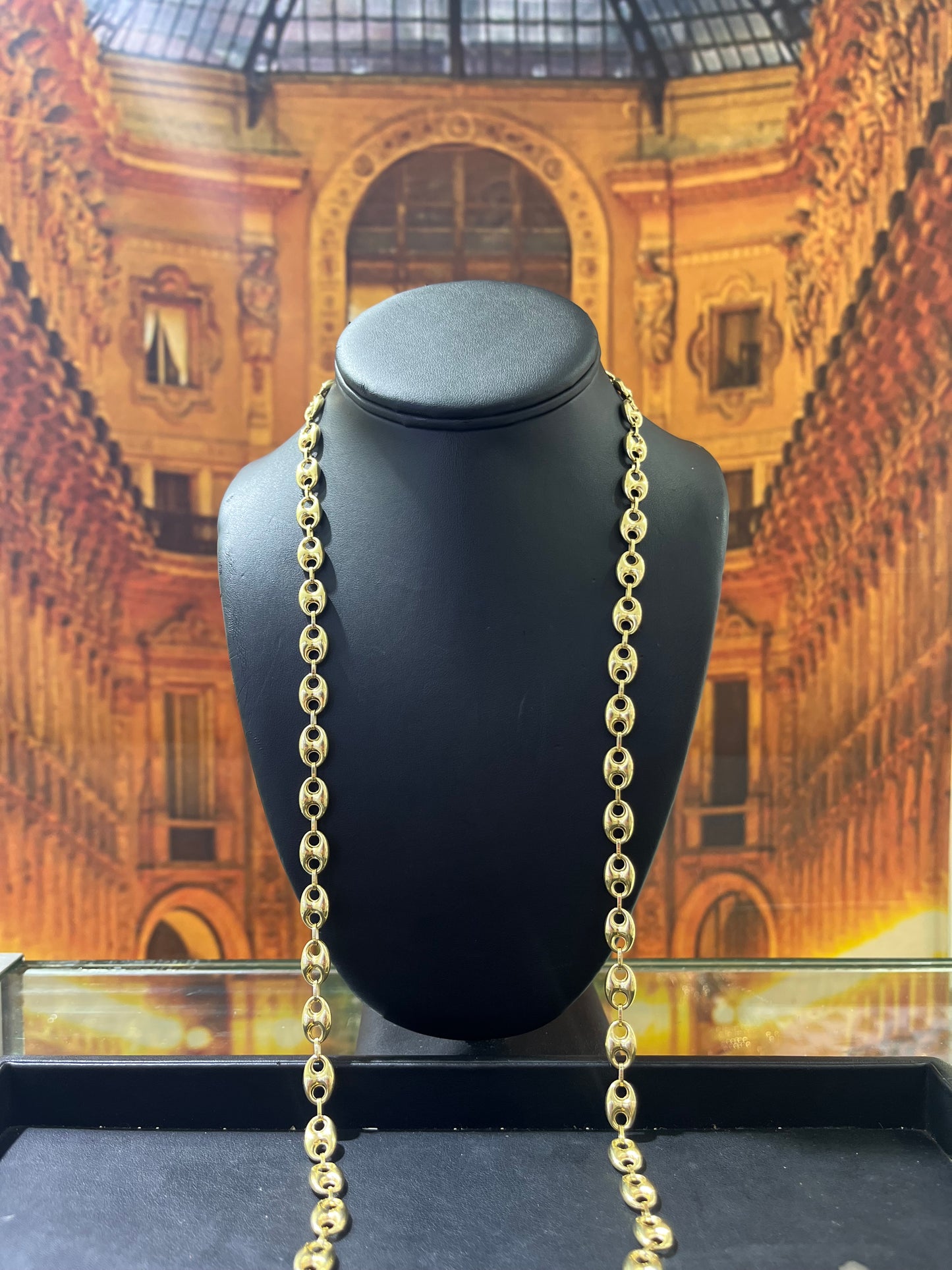 14KT Gold Chain - 8mm Plain Gucci Design