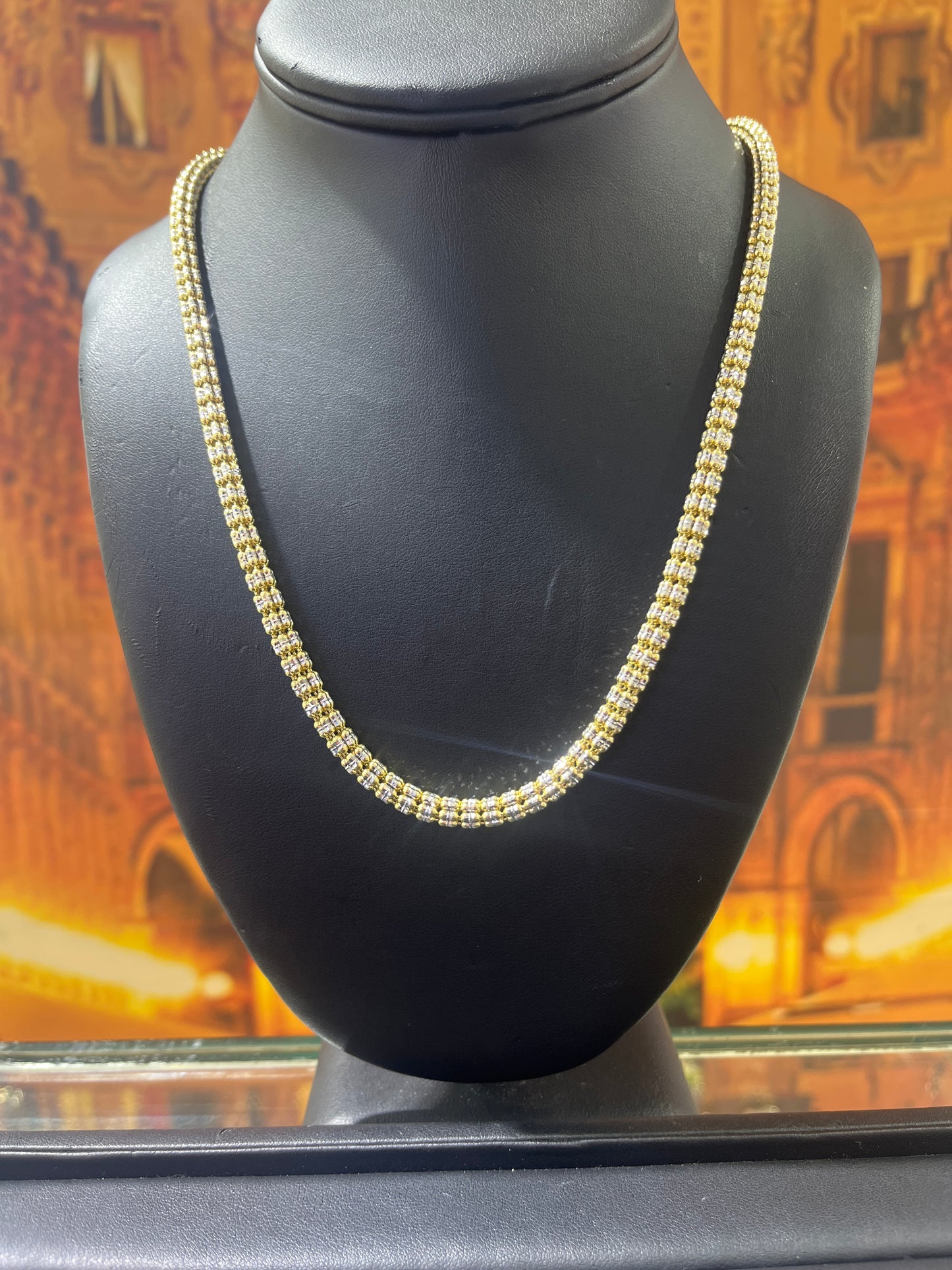 14KT Gold Chain - 4.5mm Ice Design