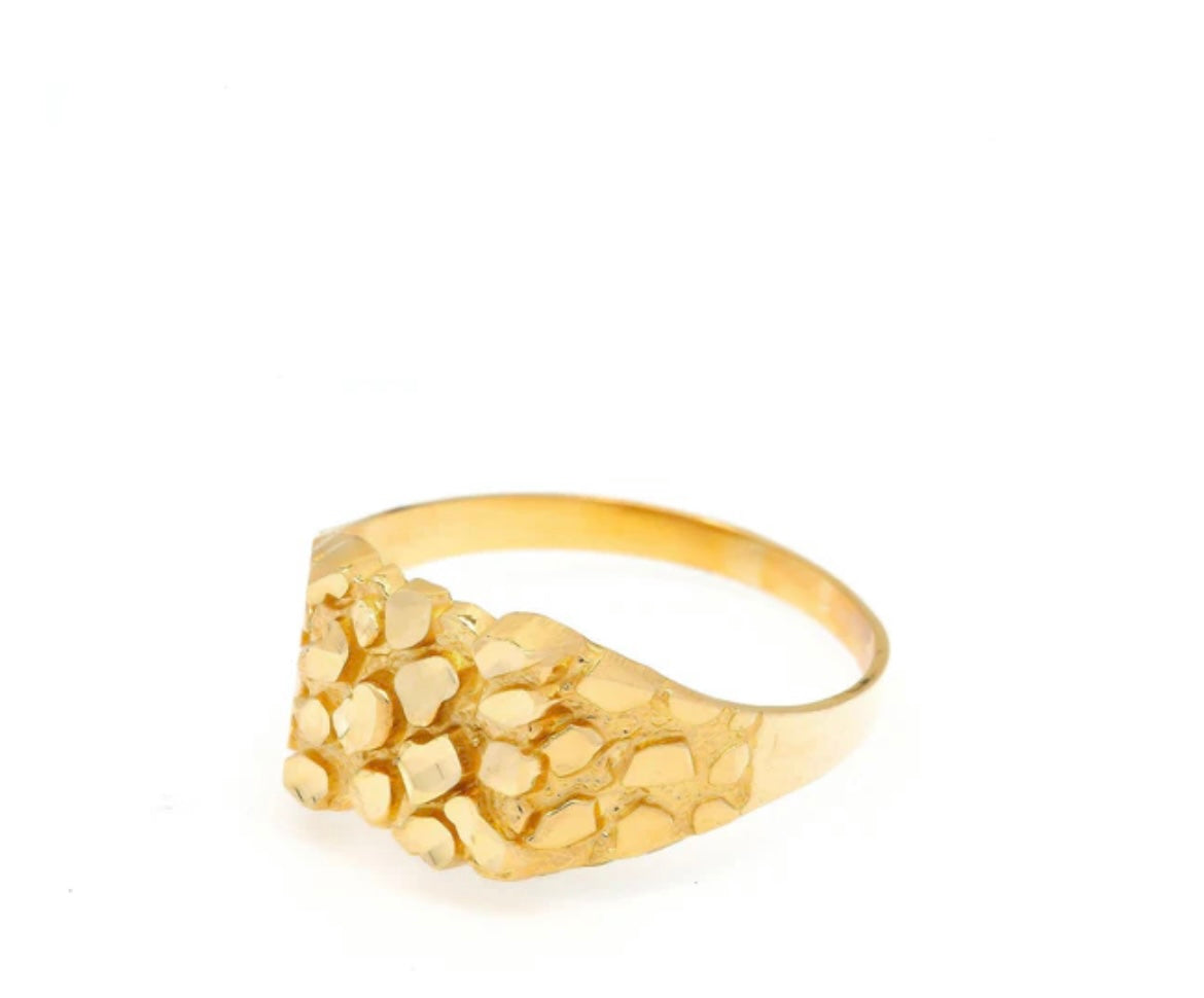 14KT Gold Ring - Nugget Design (Custom Size)