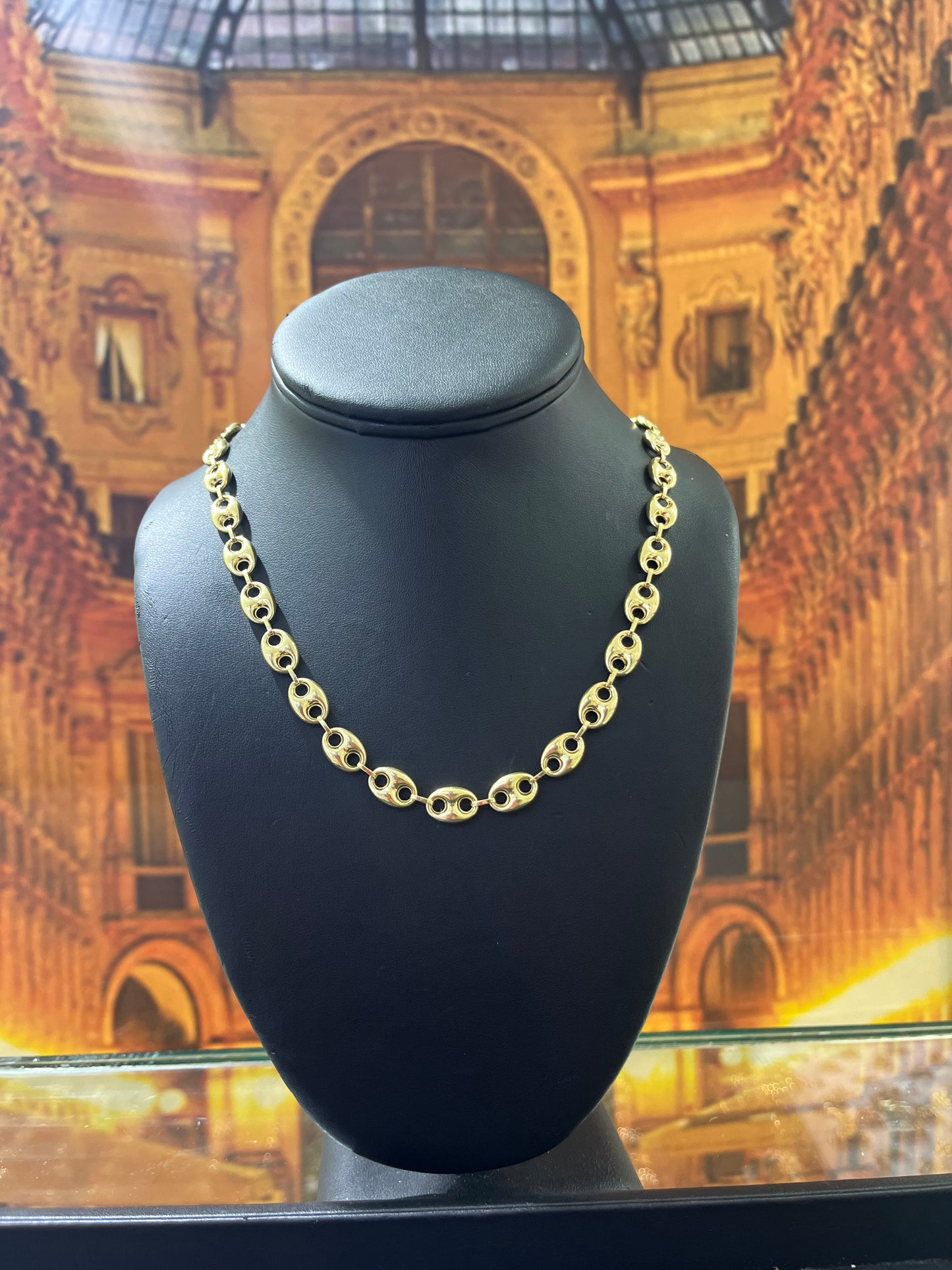 14KT Gold Chain - 8mm Plain Gucci Design