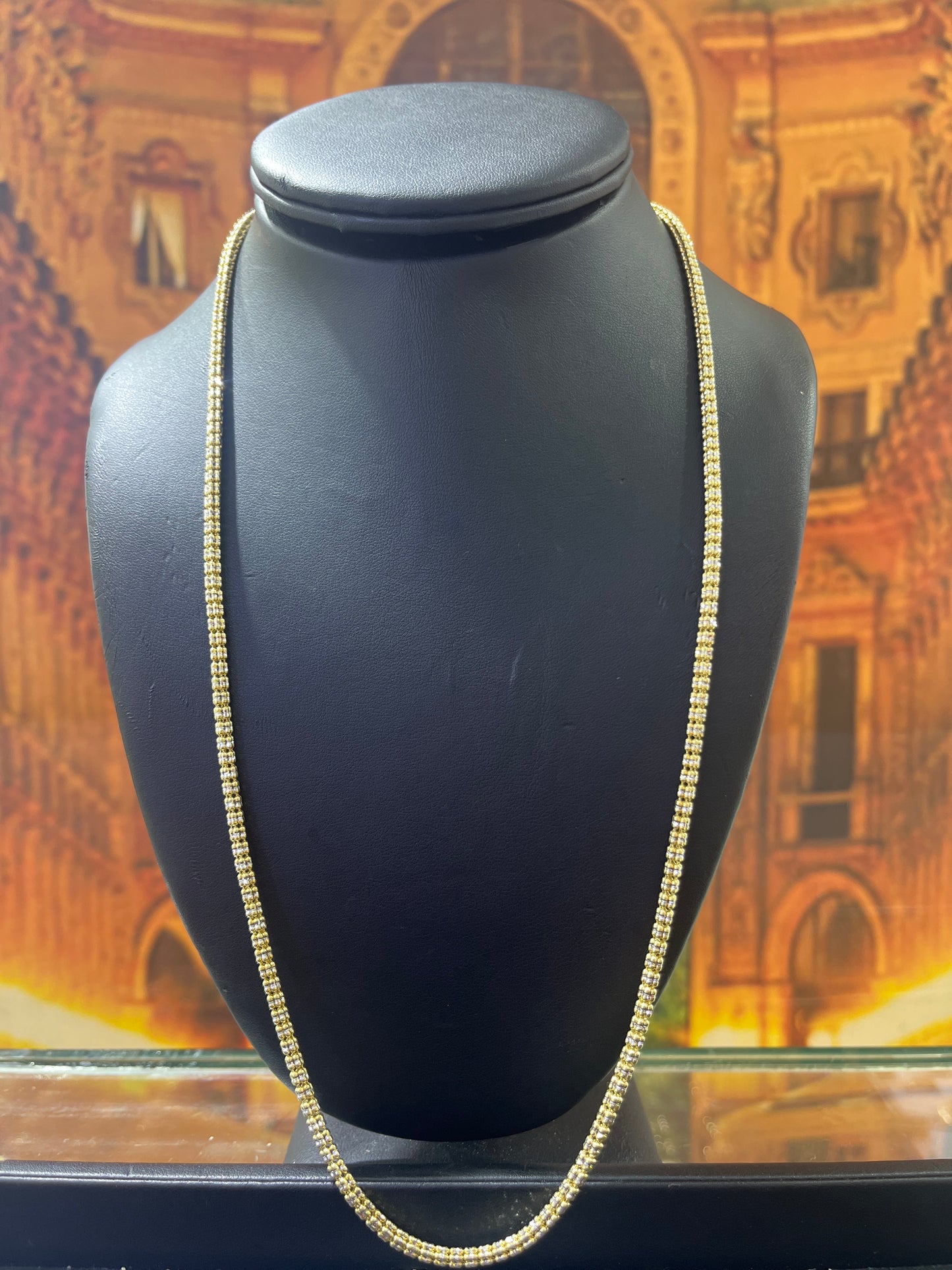 14KT Gold Chain - Ice Design 3.5mm