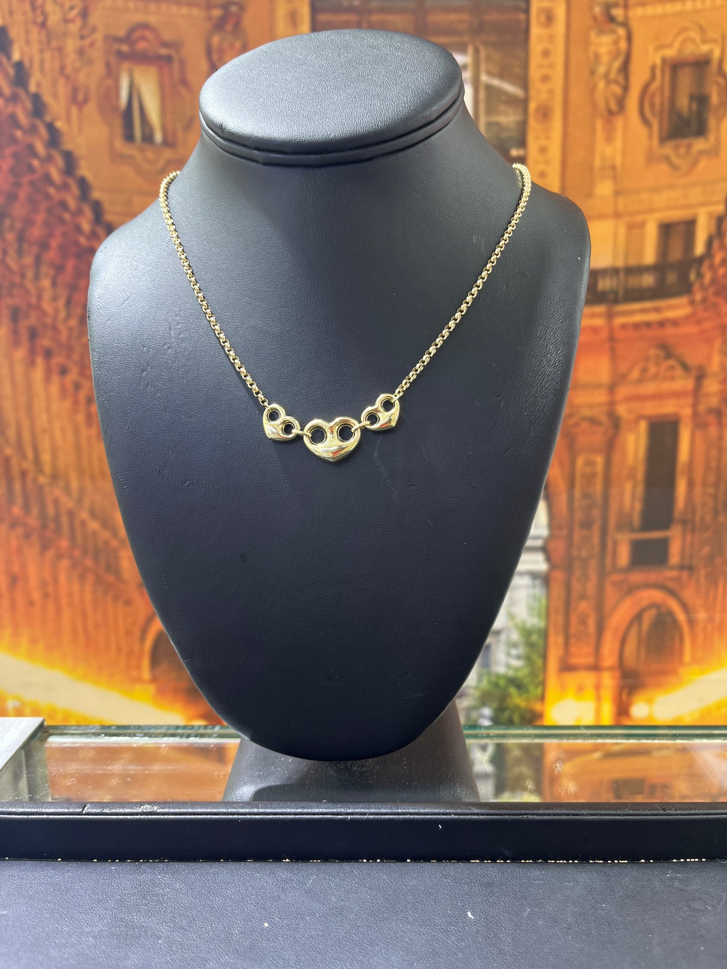 14KT Gold Chain - Heart Gucci Design