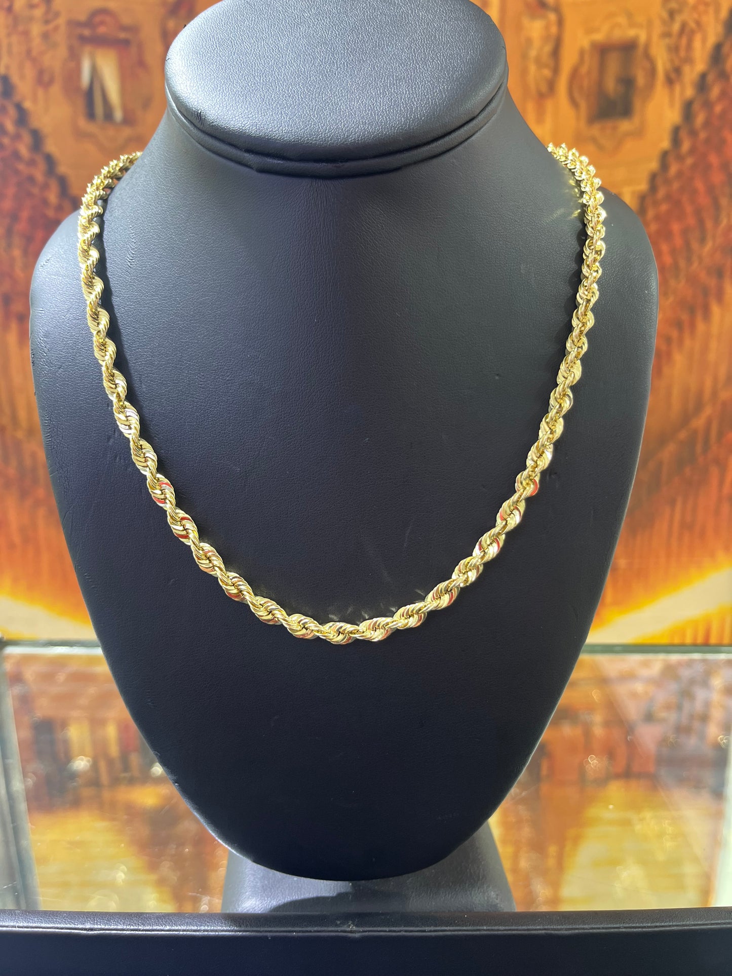 14KT Gold Chain - Rope Design 5.5mm