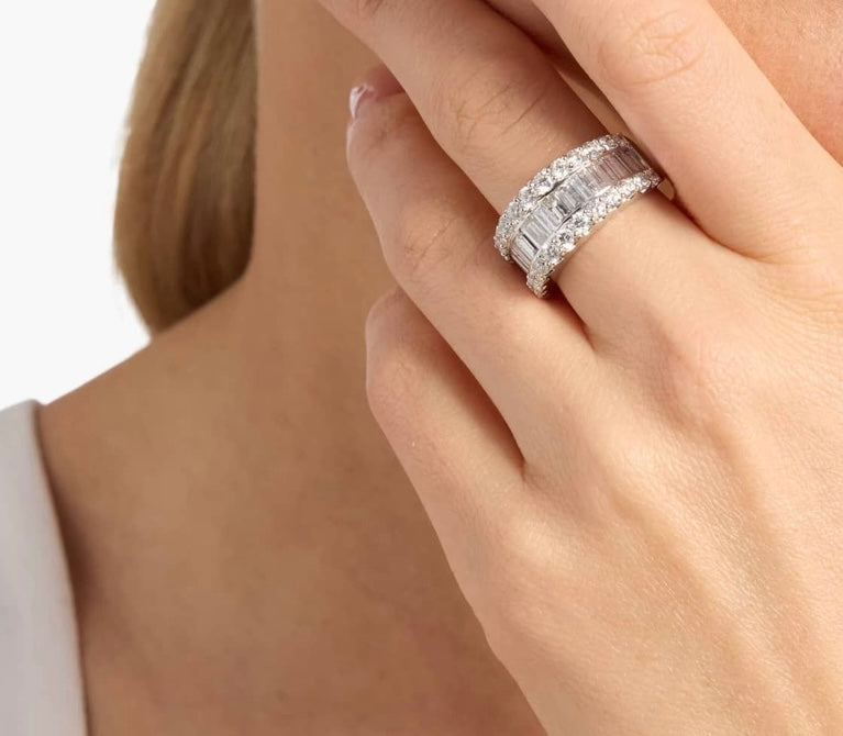 Baguette Diamond Channel Ring - Yellow Gold 2.50cts