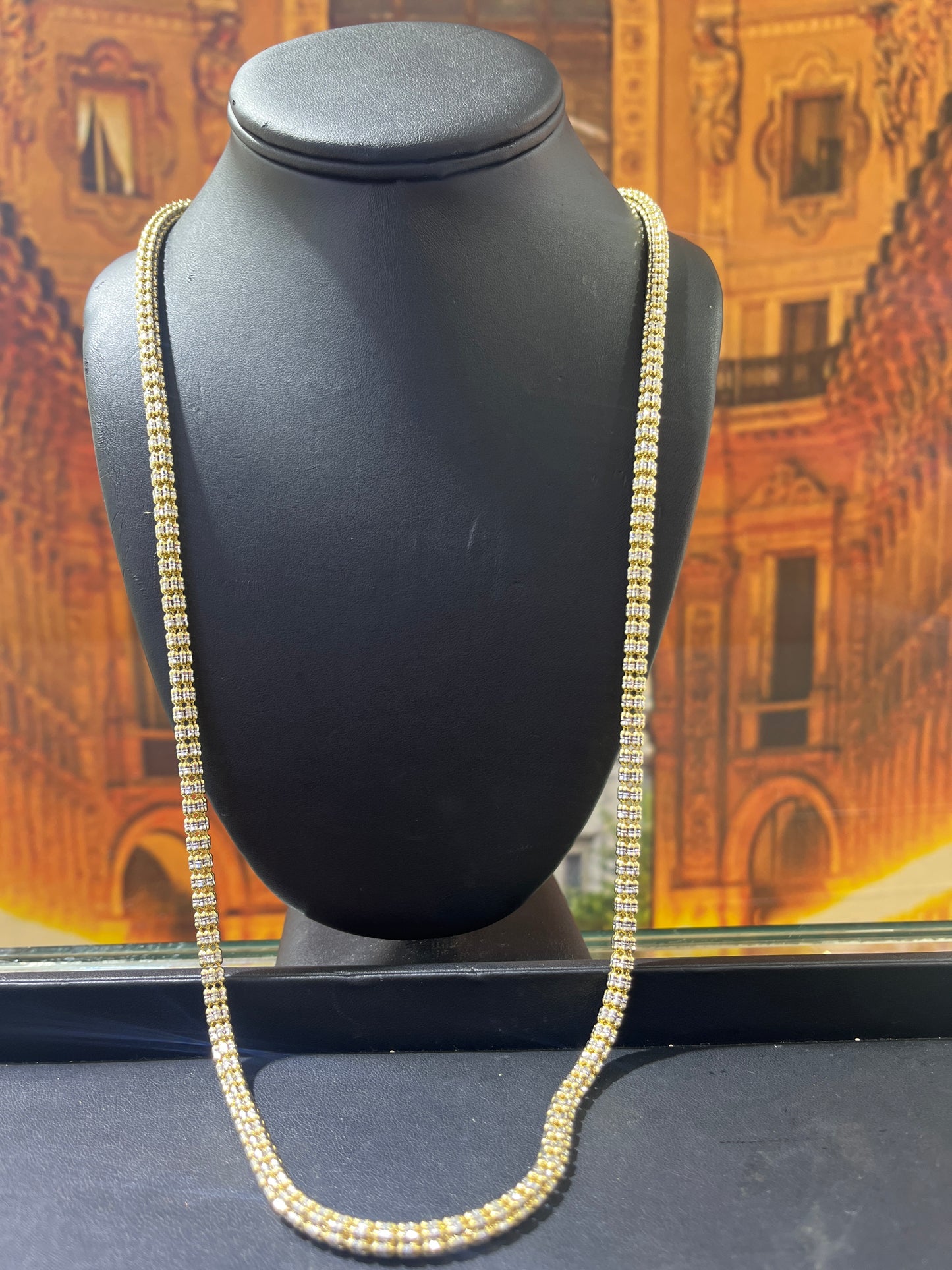 14KT Gold Chain - 4.5mm Ice Design