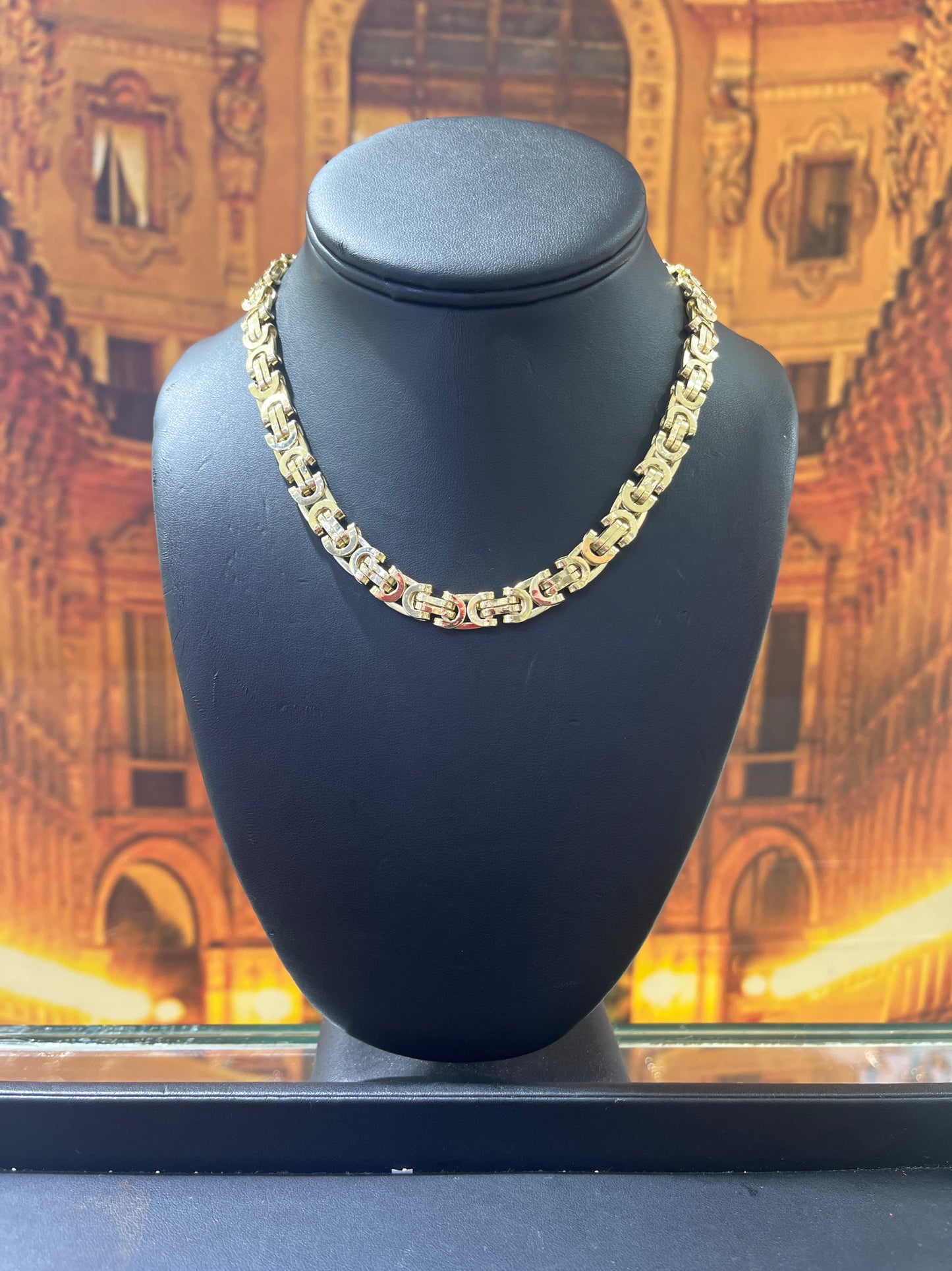 14KT Gold Chain - Flat King’s Design 8.5mm