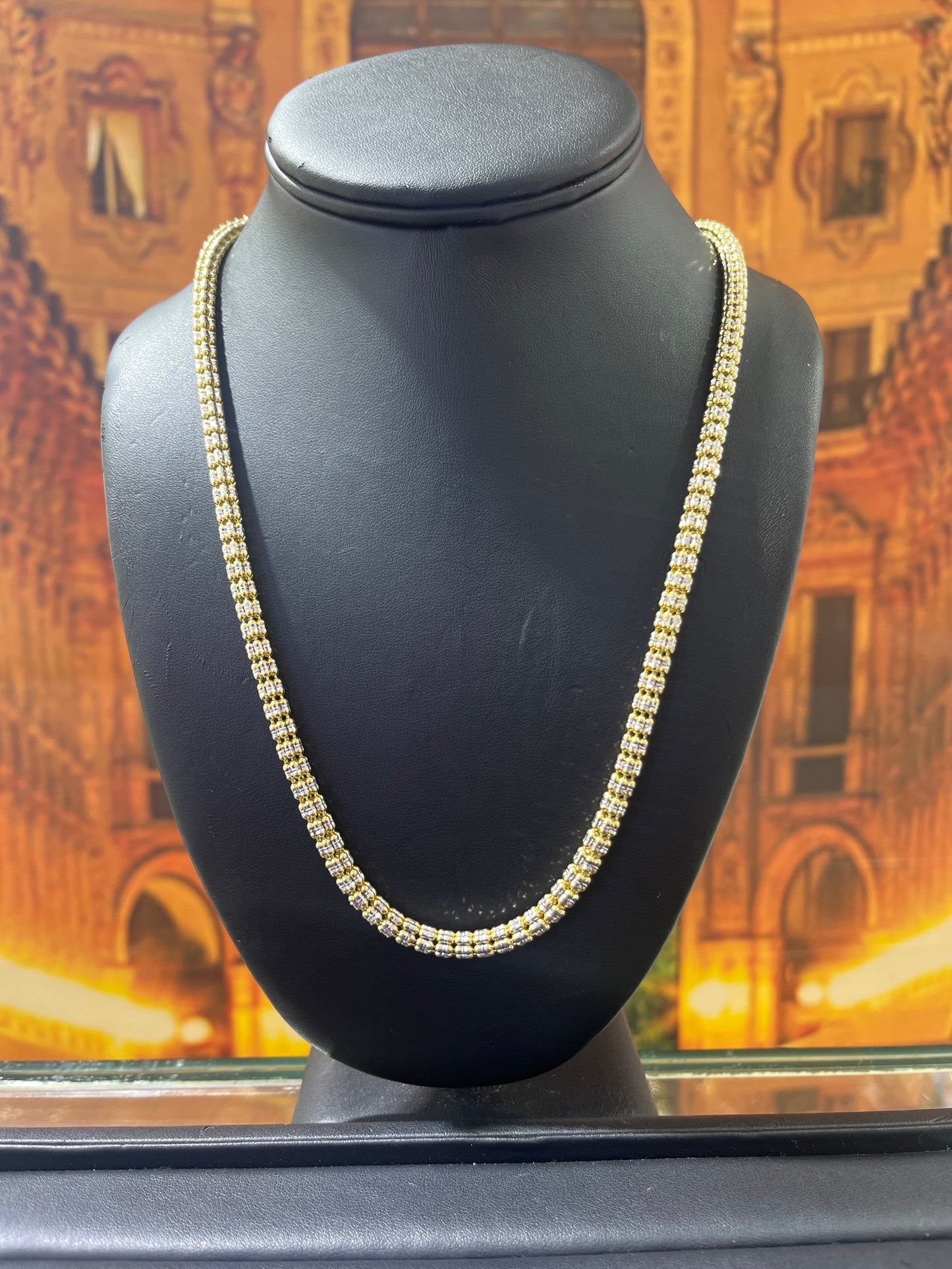 14KT Gold Chain - 4.5mm Ice Design