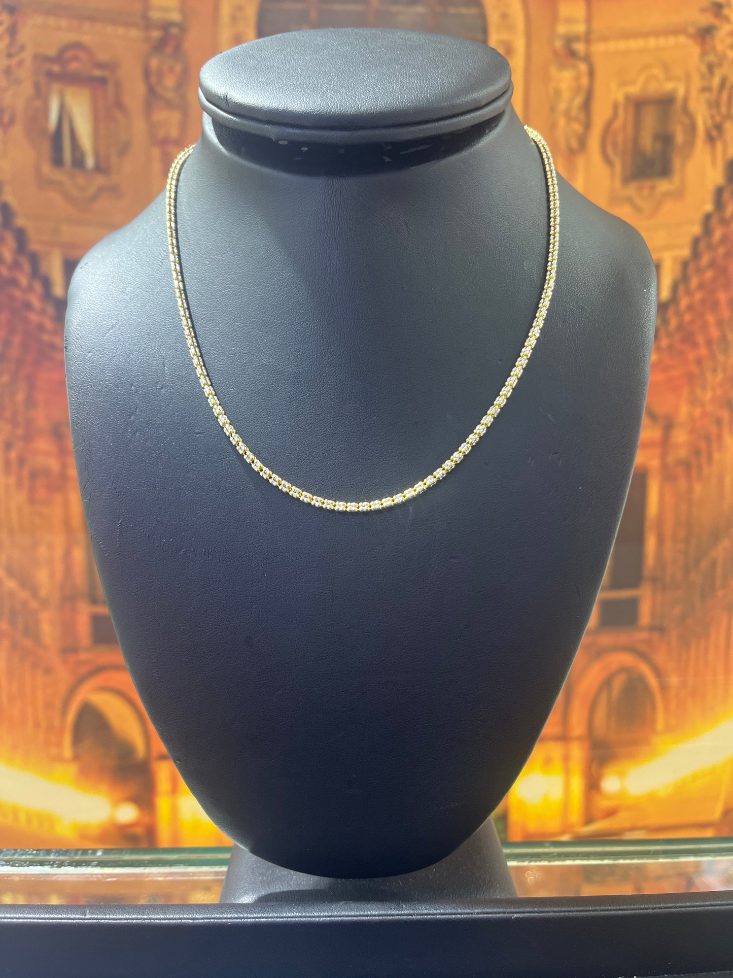 14KT Gold Chain - Ice Design 2.6mm