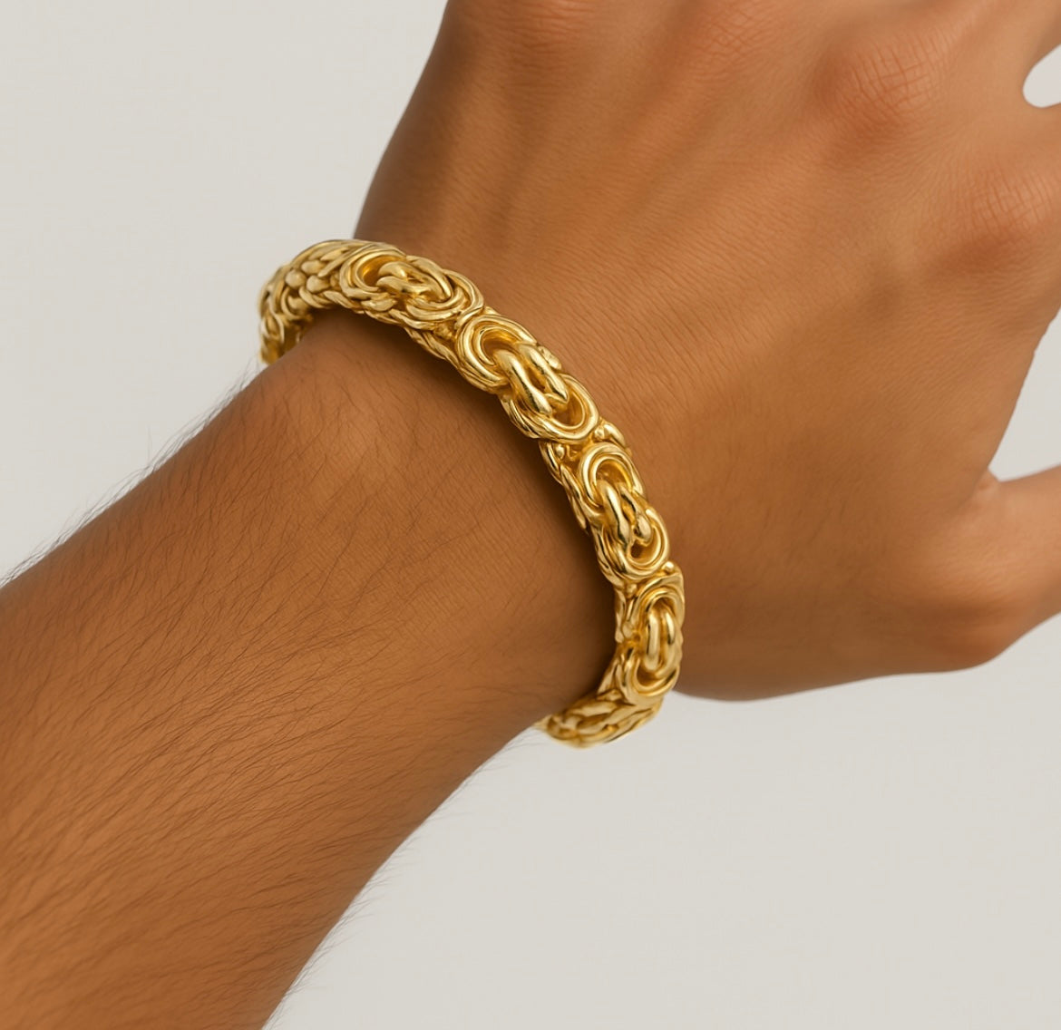 14KT Gold Bracelet - King’s Link Design (8.5mm)