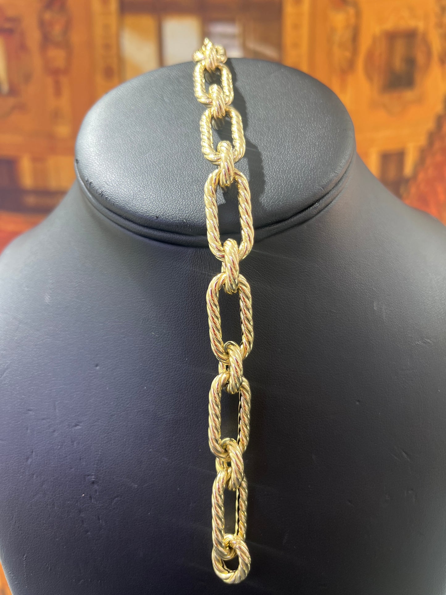 14KT Gold Bracelet - 10.8mm Paperclip Design