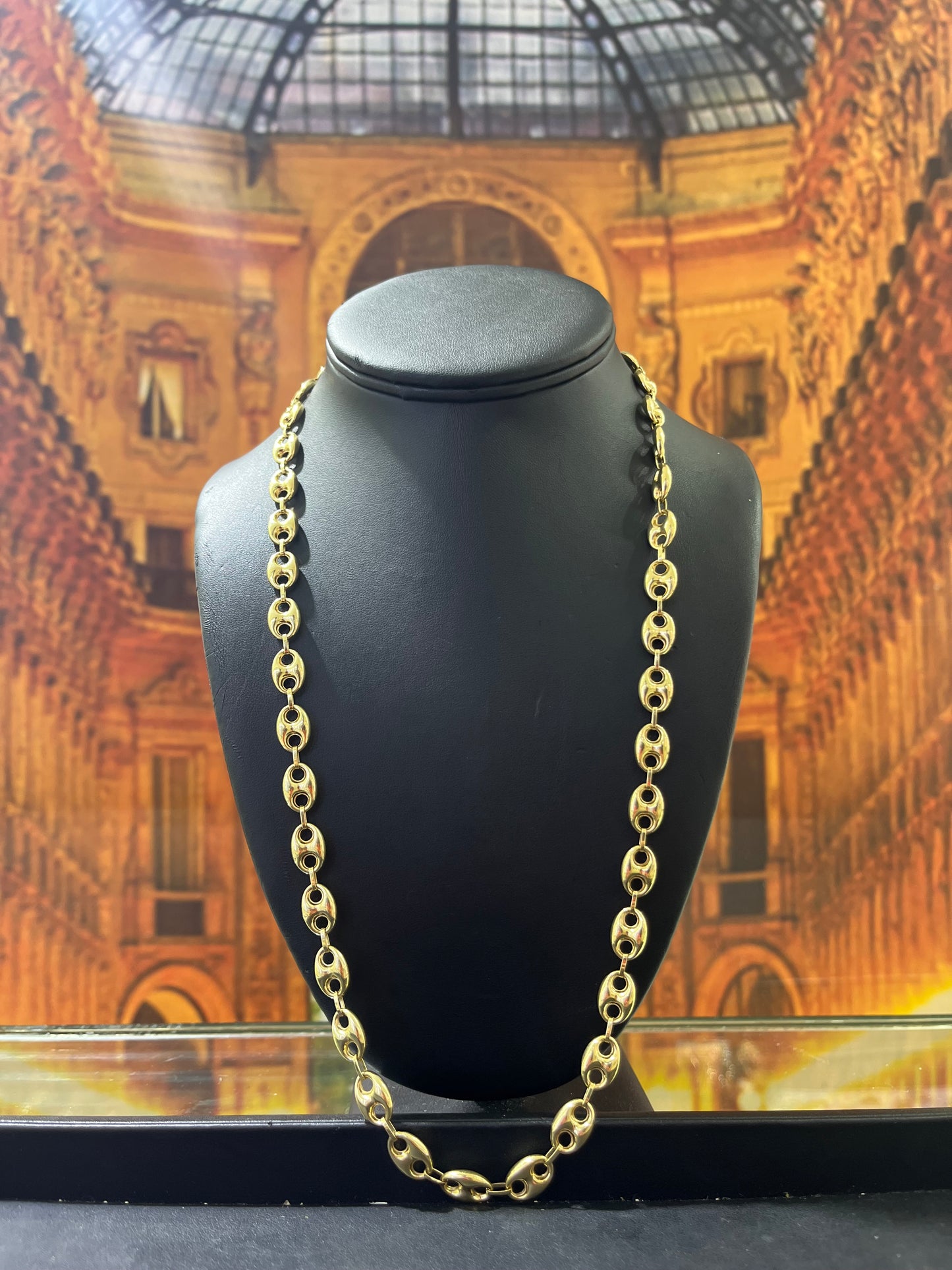 14KT Gold Chain - 8mm Plain Gucci Design