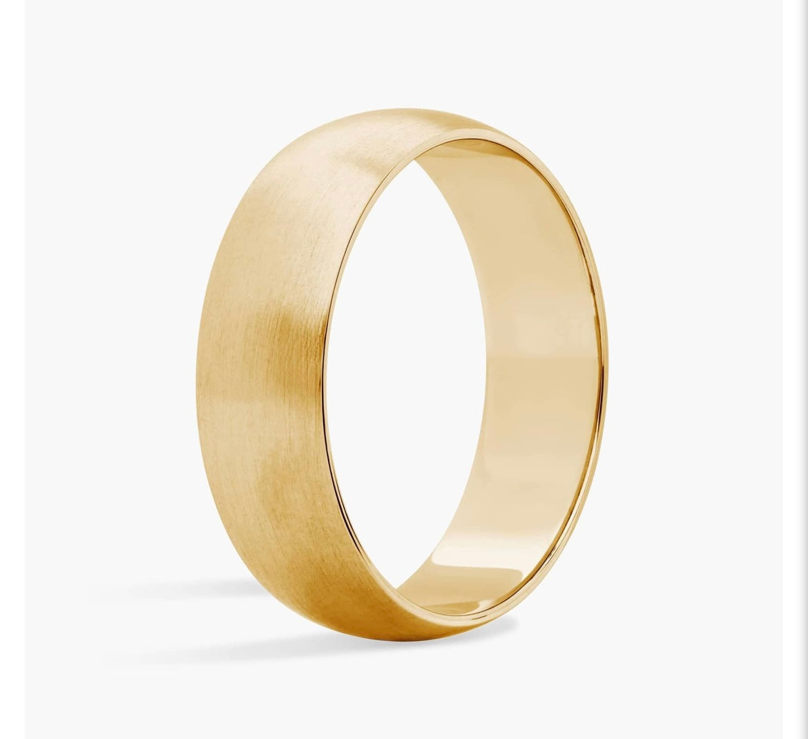 14KT Gold Ring - Wedding Band 6mm
