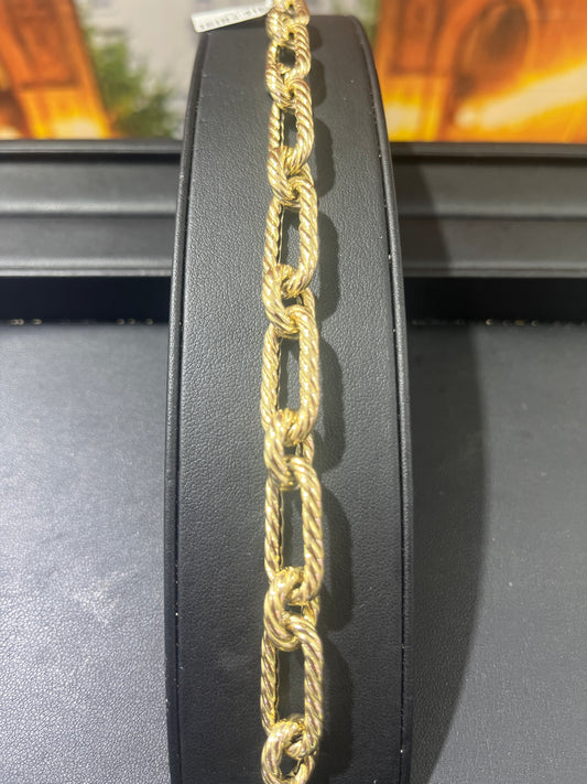 14KT Gold Bracelet - 10.8mm Paperclip Design