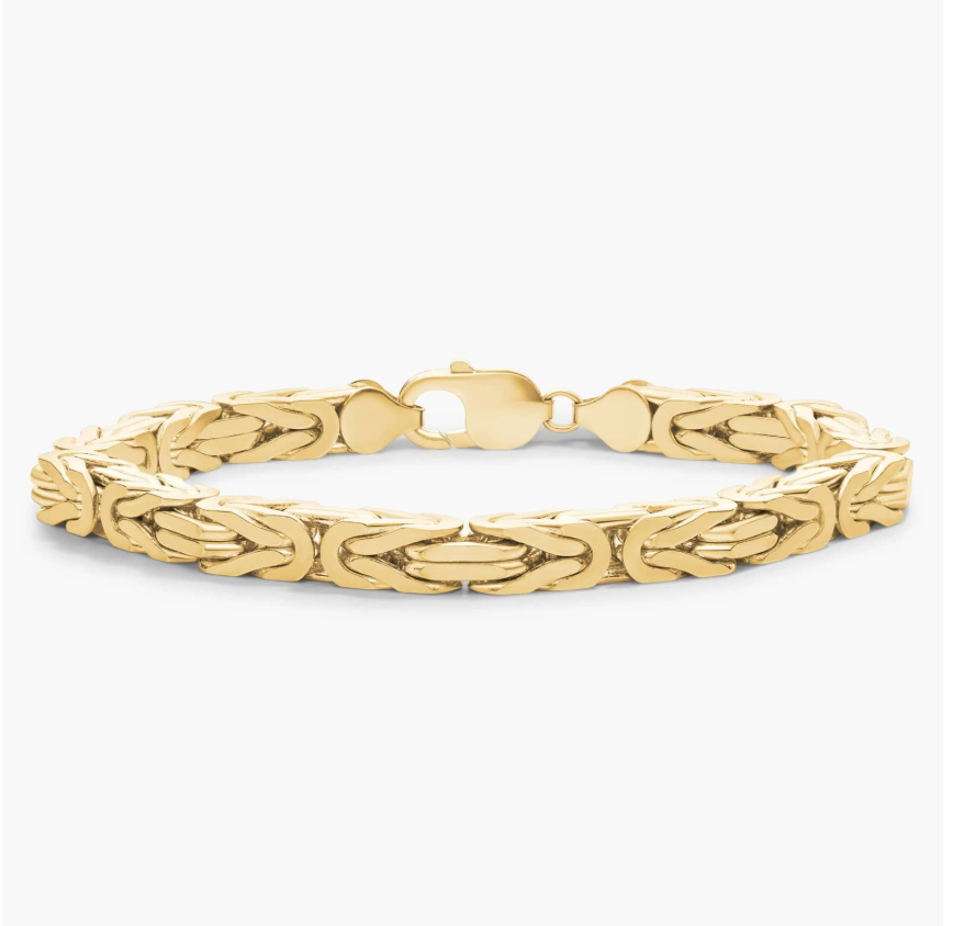 14KT Gold Bracelet - King's Link Design (6.5mm)