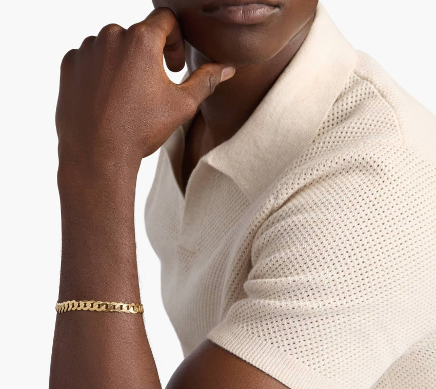 14KT Gold Bracelet - Solid Cuban 7.5mm 8"