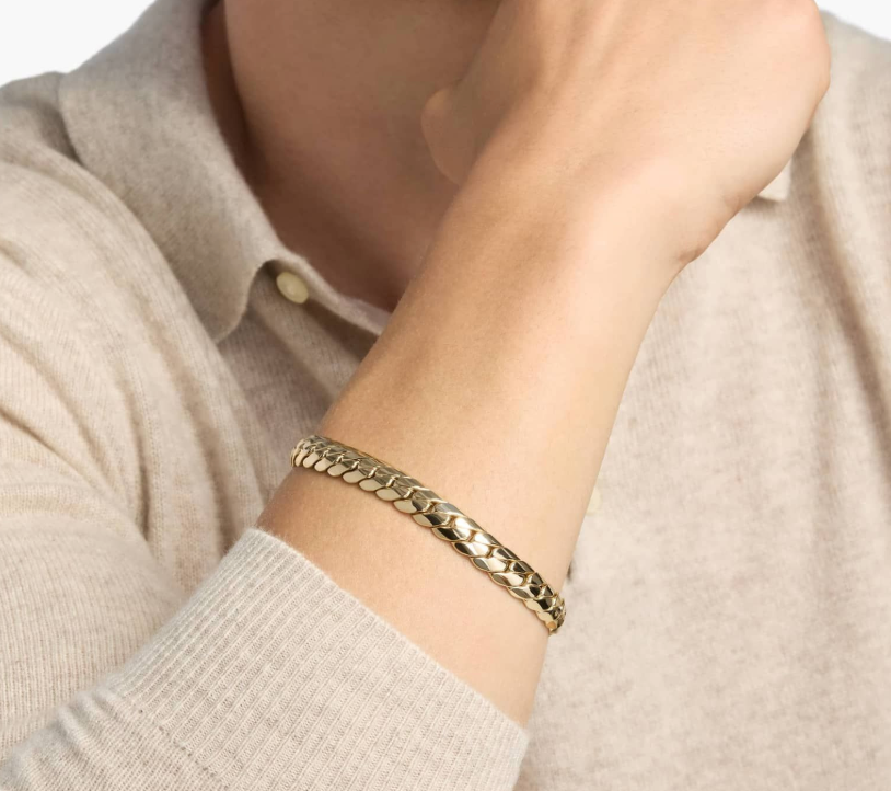 14KT Gold Bracelet - Fancy Link 7.5mm 7.5"