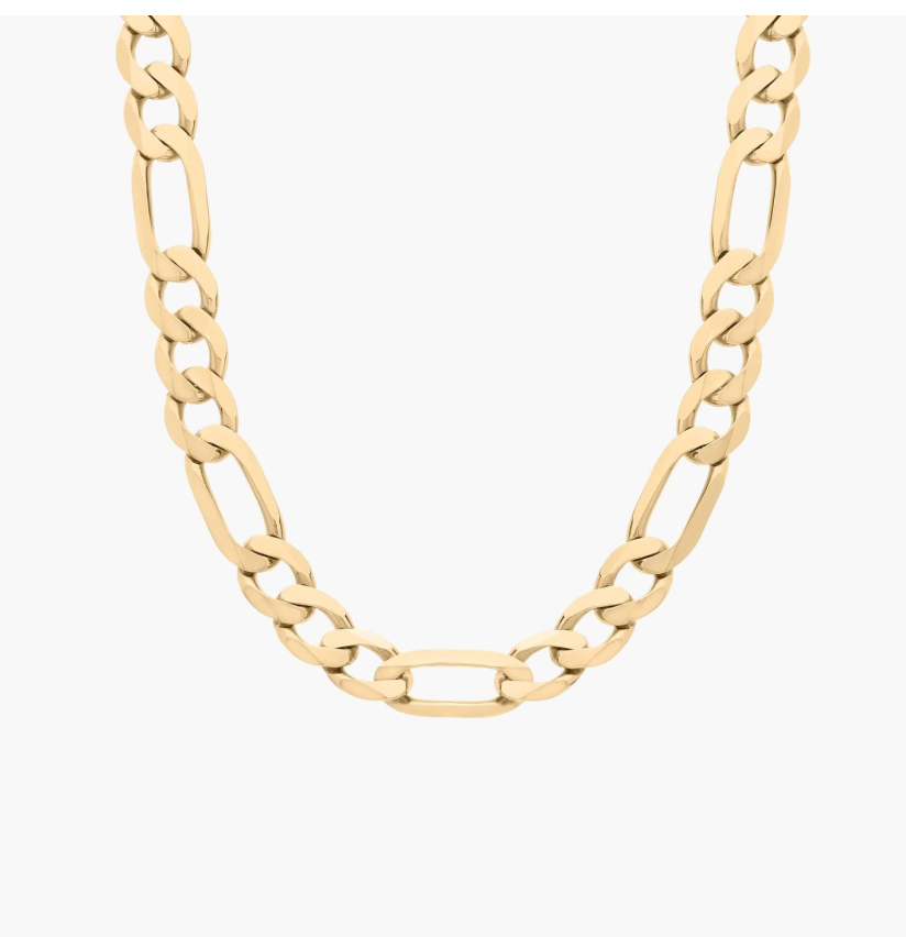 14KT Gold Chain - Figaro Design 22" 7.5mm