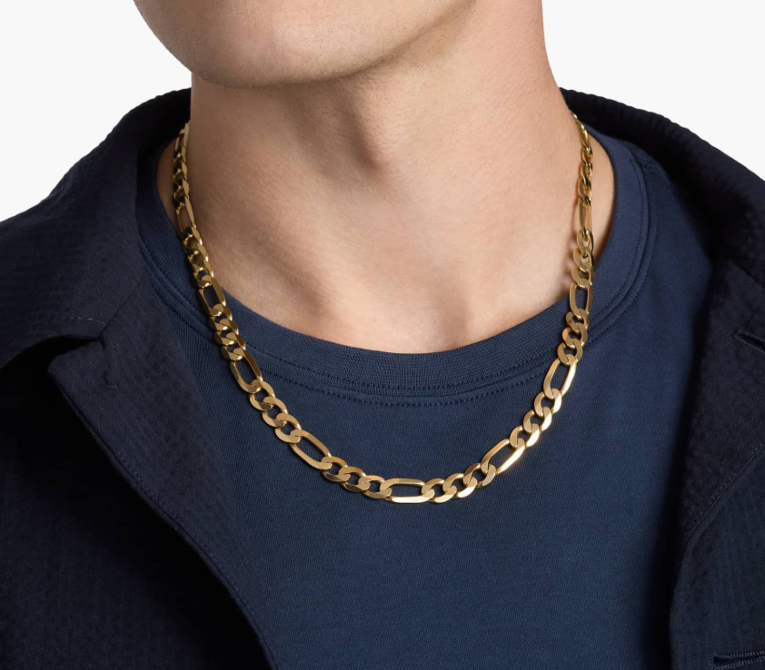 14KT Gold Chain - Figaro Design 8.75mm 20"