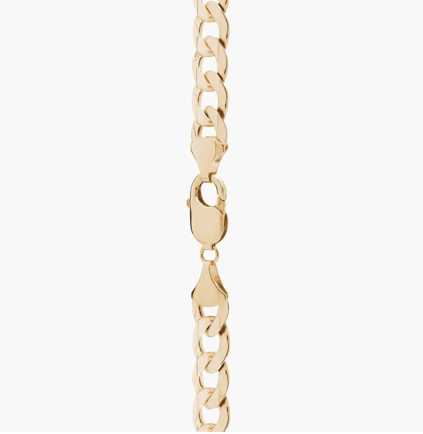14KT Gold Chain - Flat Cuban Design 10mm 24"