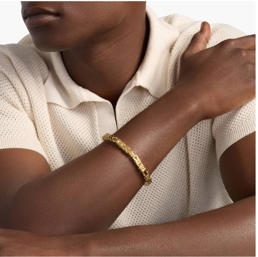 14KT Gold Bracelet - King's Link Design (6.5mm)