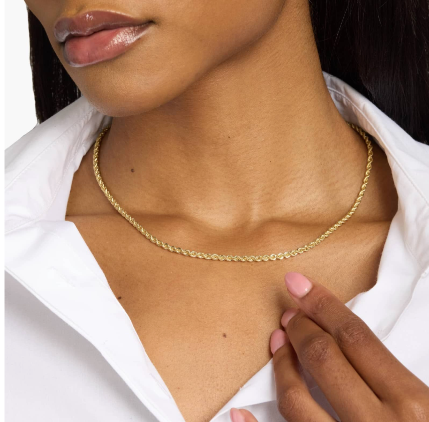 14KT Gold Necklace - Rope Design 18" 3.5mm