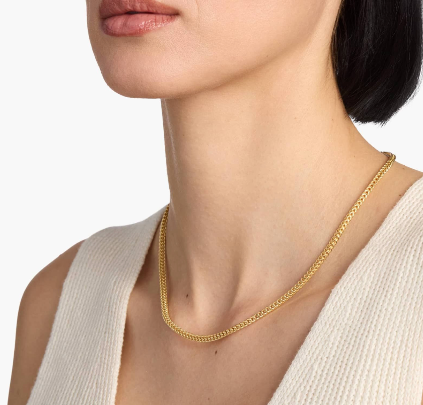14KT Gold Necklace - Franco Design 18" 3.5mm