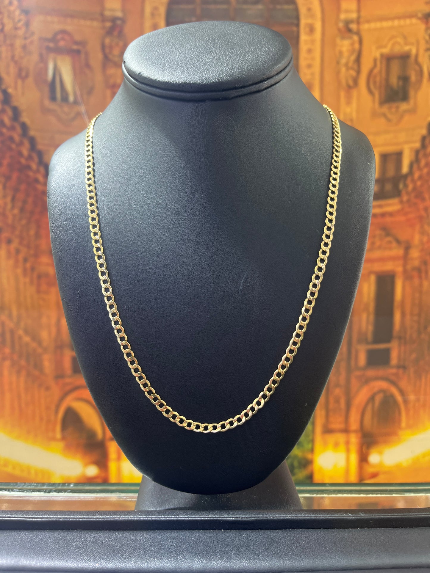 14KT Gold Chain - 4.8mm Cuban Design