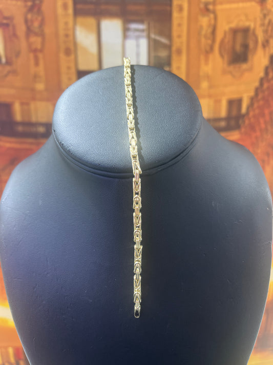 14KT Gold Bracelet - 4mm King’s Link Design