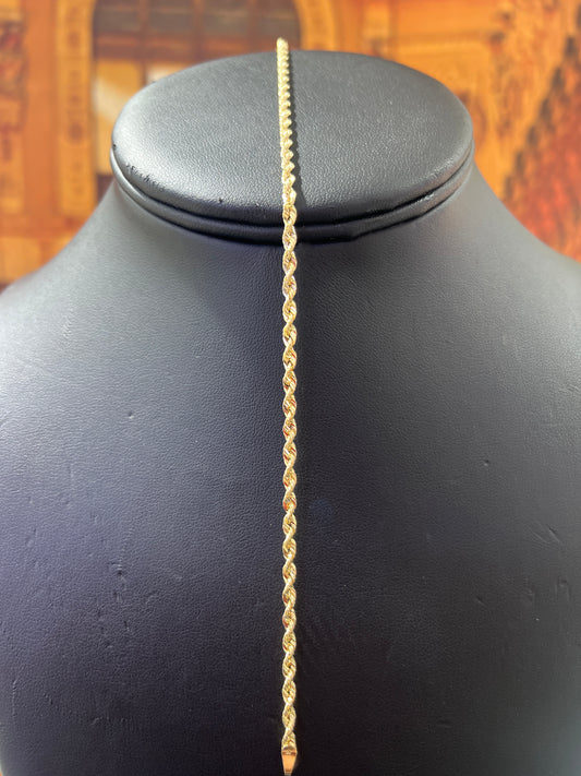 14KT Gold Bracelet - 2.8mm Rope Design