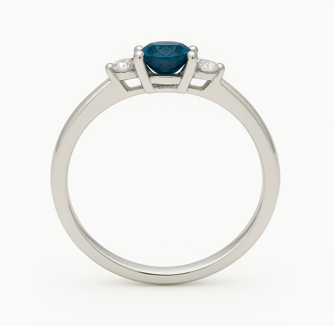 Blue Diamond Ring - 0.50cts set in 14k White Gold