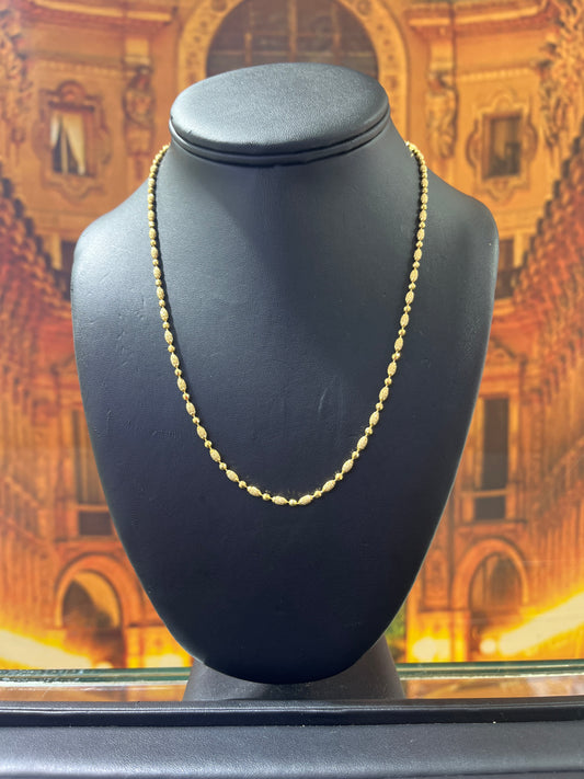 14KT Gold Chain - 3mm Pineapple Design