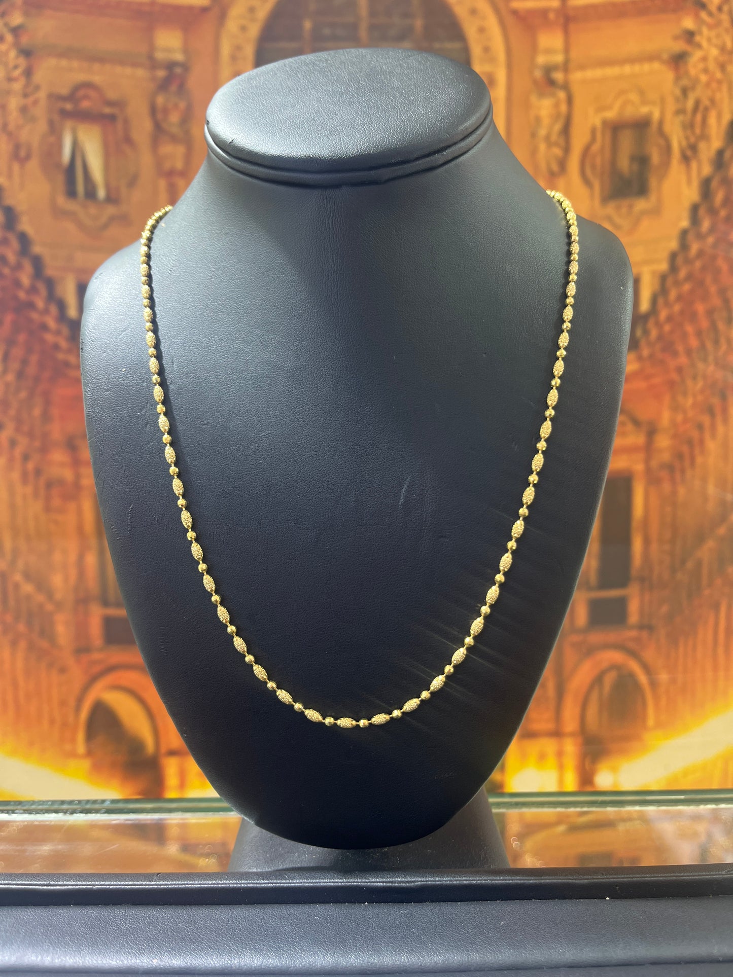14KT Gold Chain - 3mm Pineapple Design