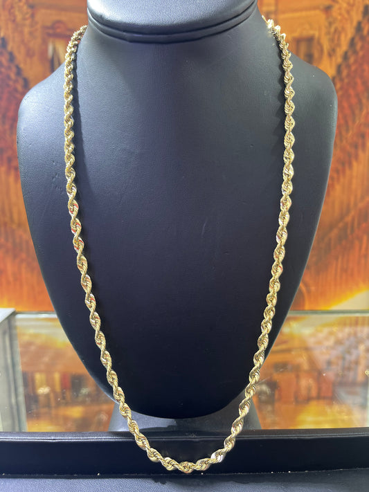 14KT Gold Chain - Rope Design 4.8mm