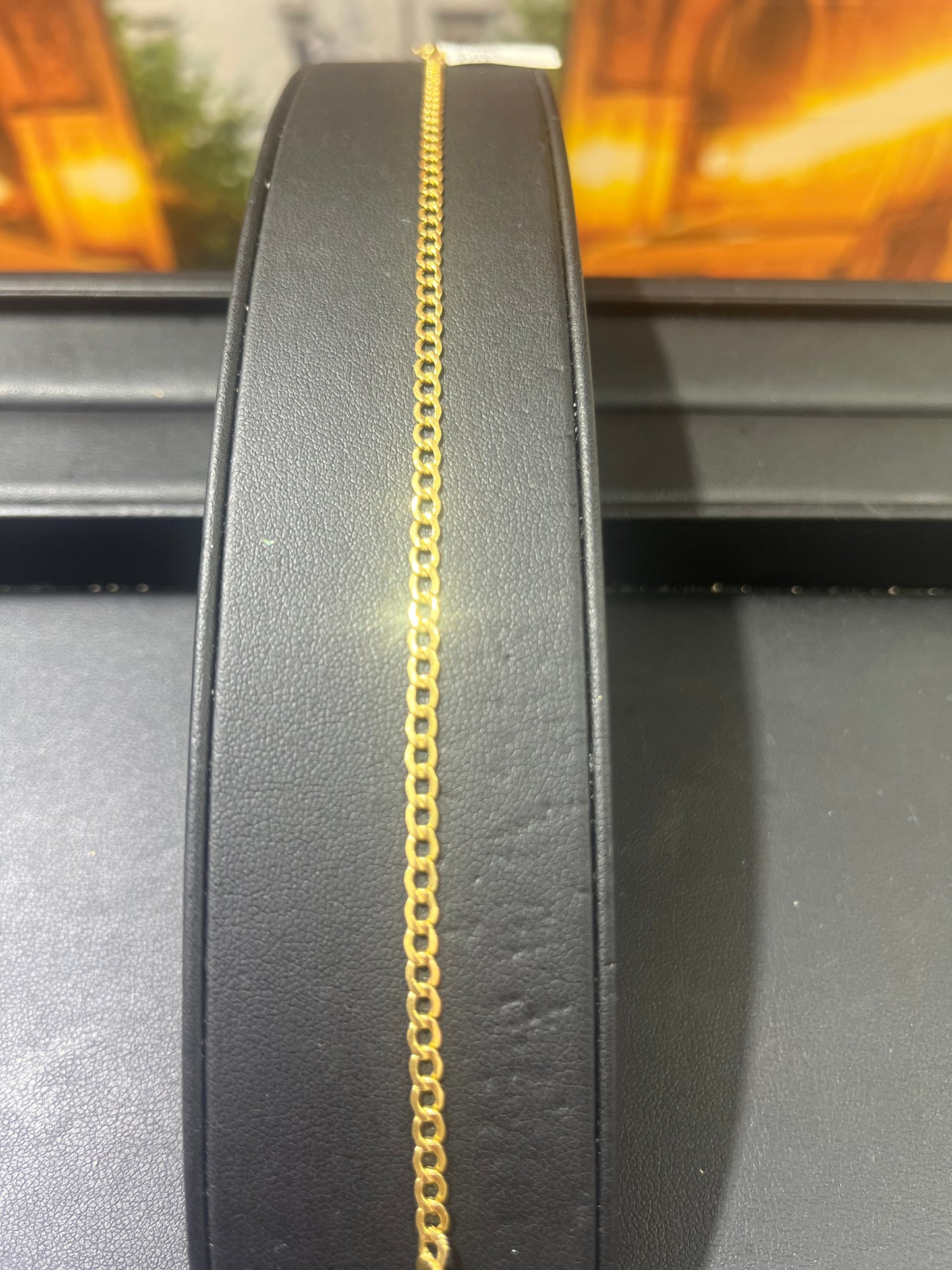 14KT Gold Bracelet - 3mm Flat Cuban Design