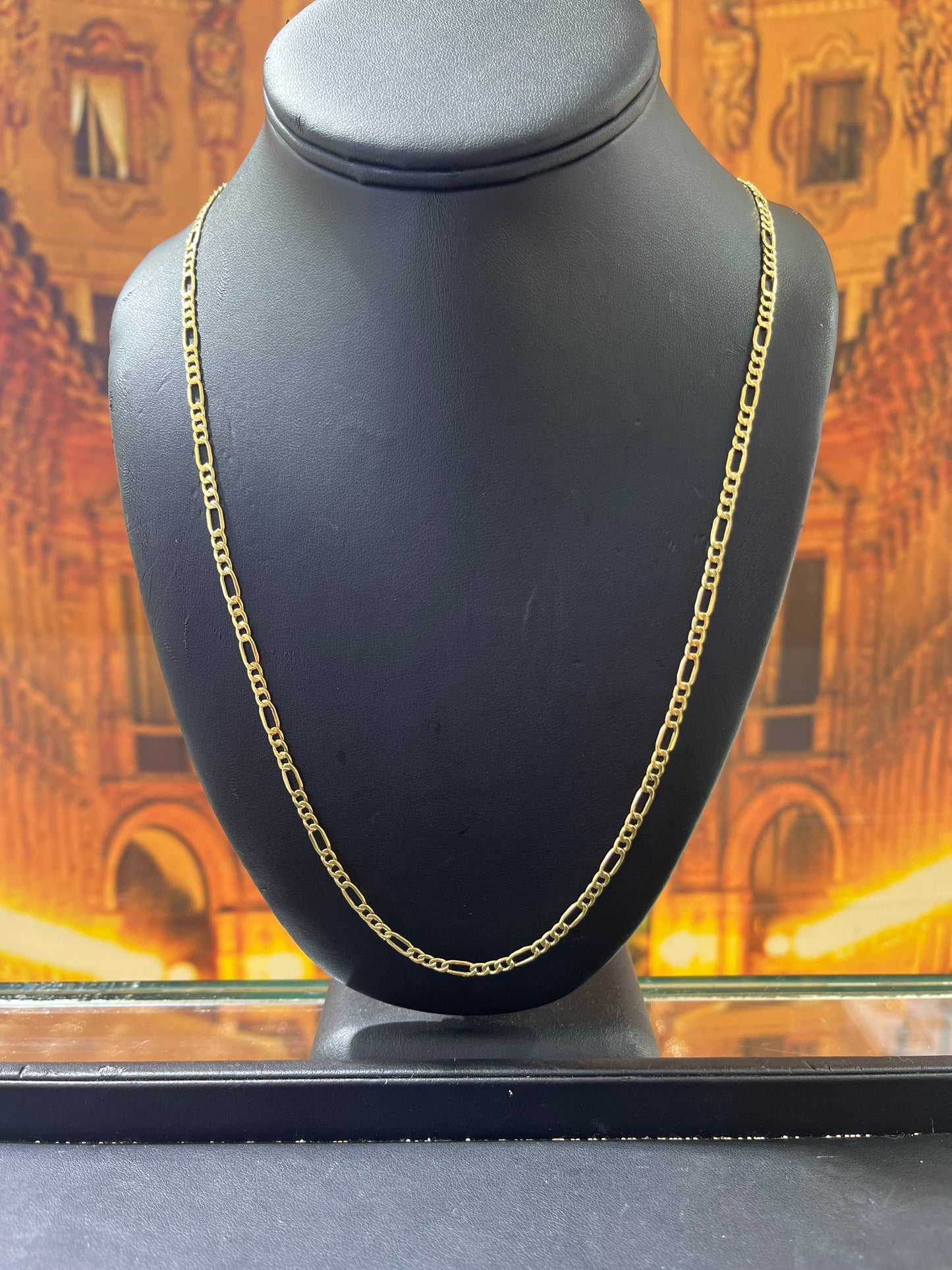 14KT Gold Chain - 3.5mm Figaro Design